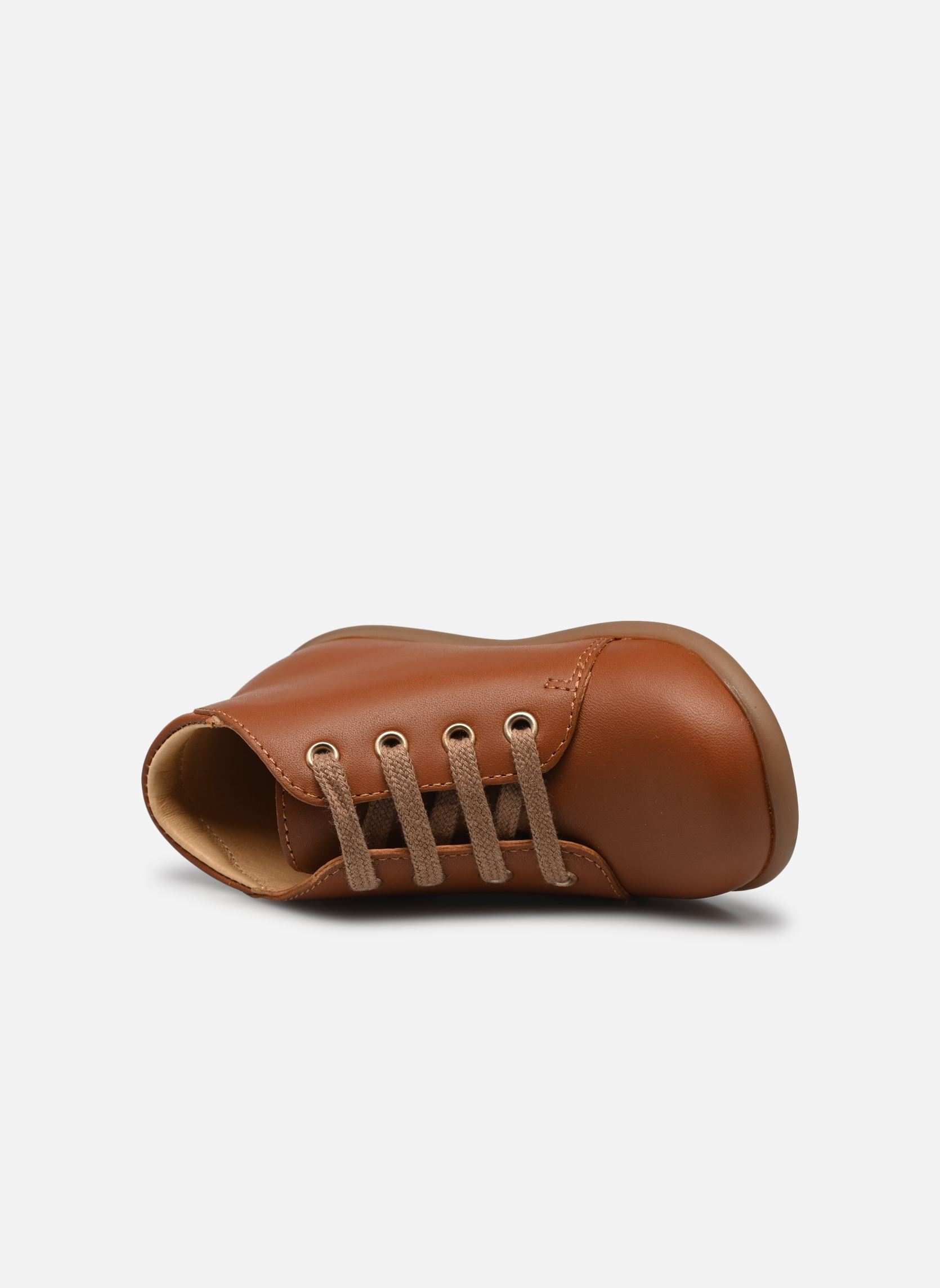 Bottines STAND-UP FLY fille marron Pom d Api Bottines STAND-UP FLY fille marron CAMEL-OR -TULIPE