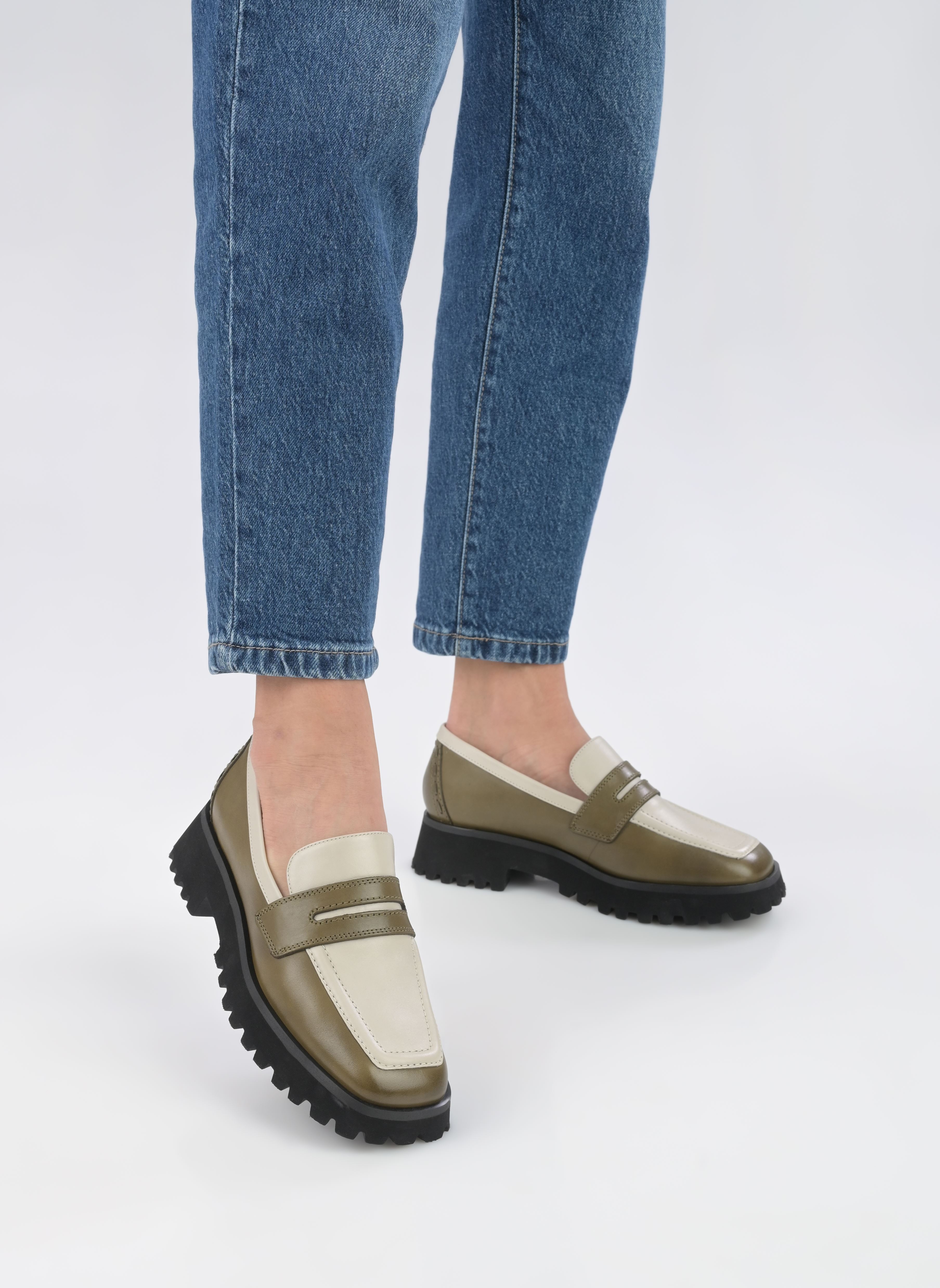 Mocassins Stayso Edge 26174705 femme vert Clarks Mocassins Stayso Edge 26174705 femme vert OLIVE COMBI