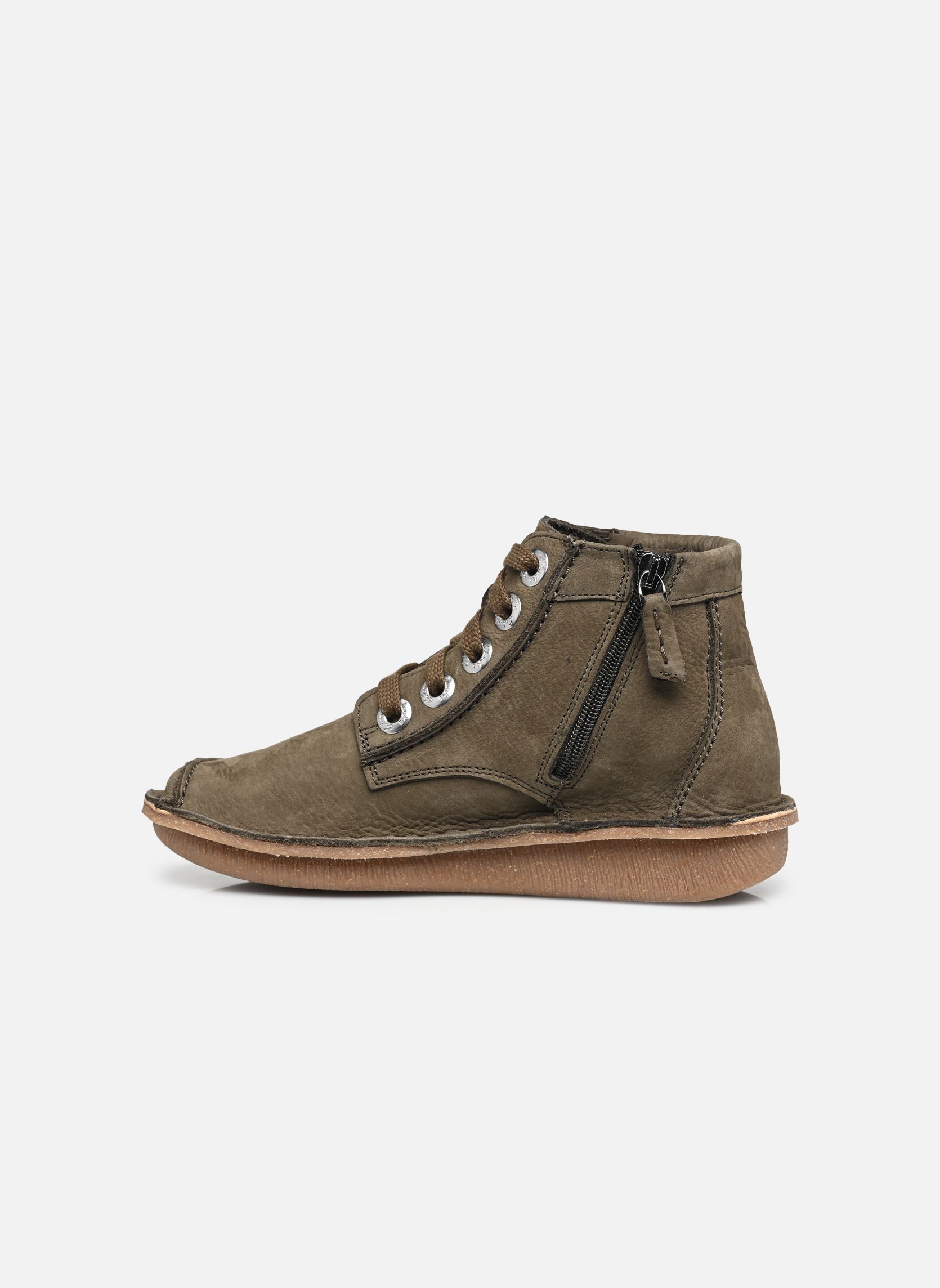 Knöchelhohe Sneaker Funny Cedar damen grün Clarks Knöchelhohe Sneaker Funny Cedar damen grün DARK OLIVE NUB