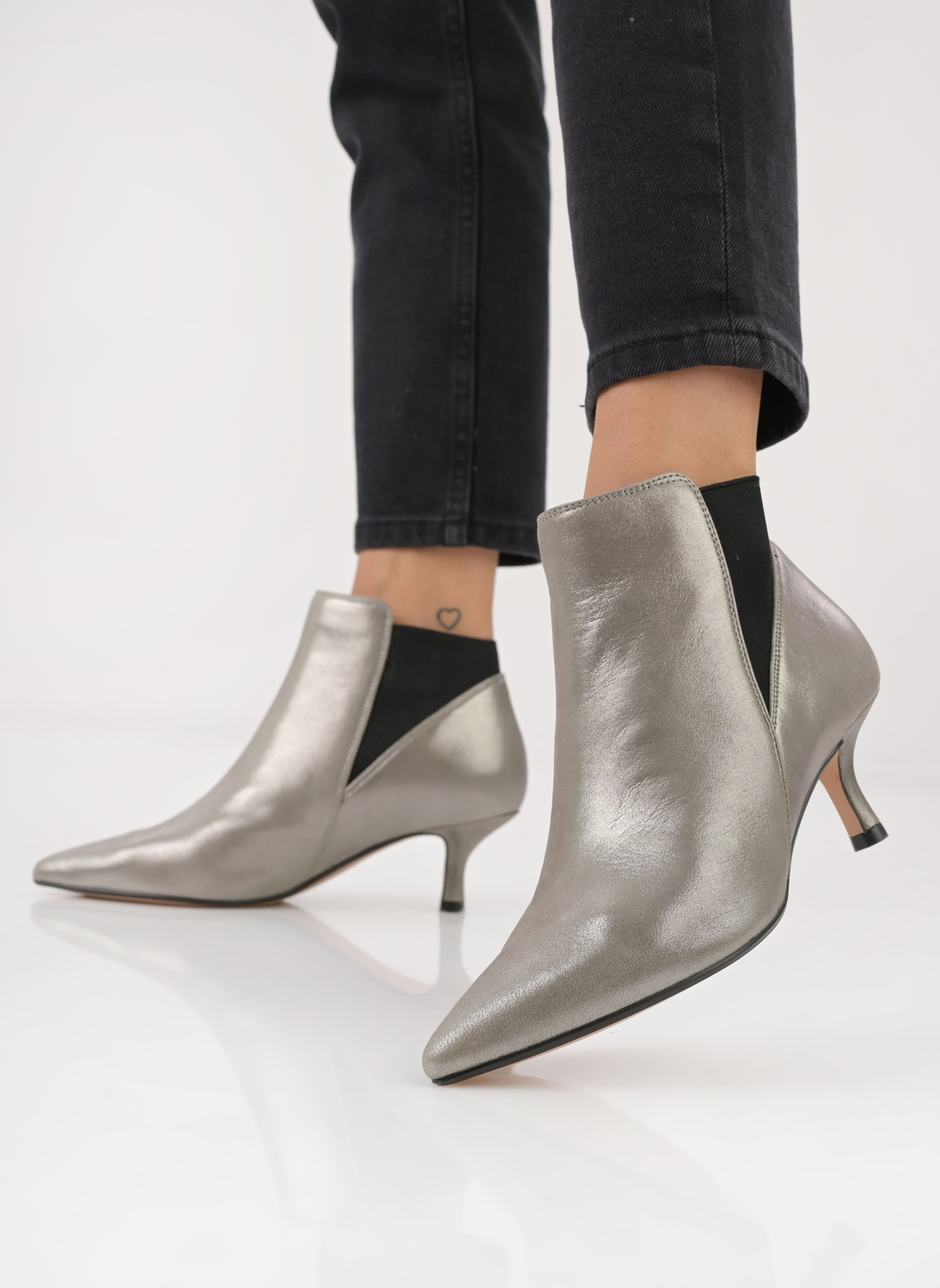 Niedrige Ankle Boots Violet55 Up damen silber Clarks Niedrige Ankle Boots Violet55 Up damen silber METALLIC