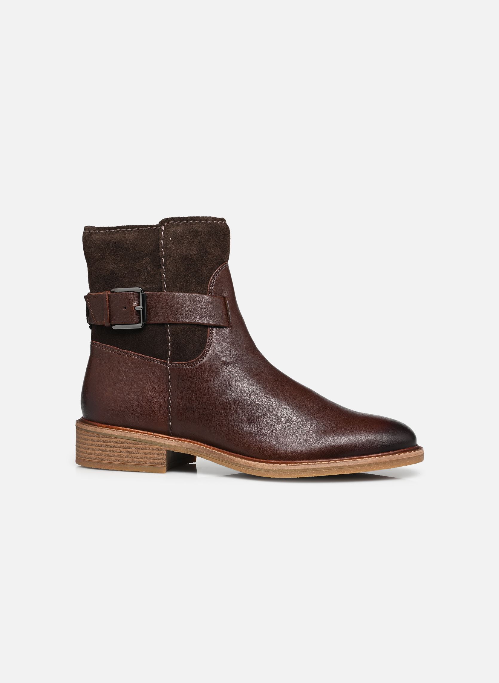 Niedrige Ankle Boots Cologne Strap damen braun Clarks Niedrige Ankle Boots Cologne Strap damen braun DARK BROWN COMBI