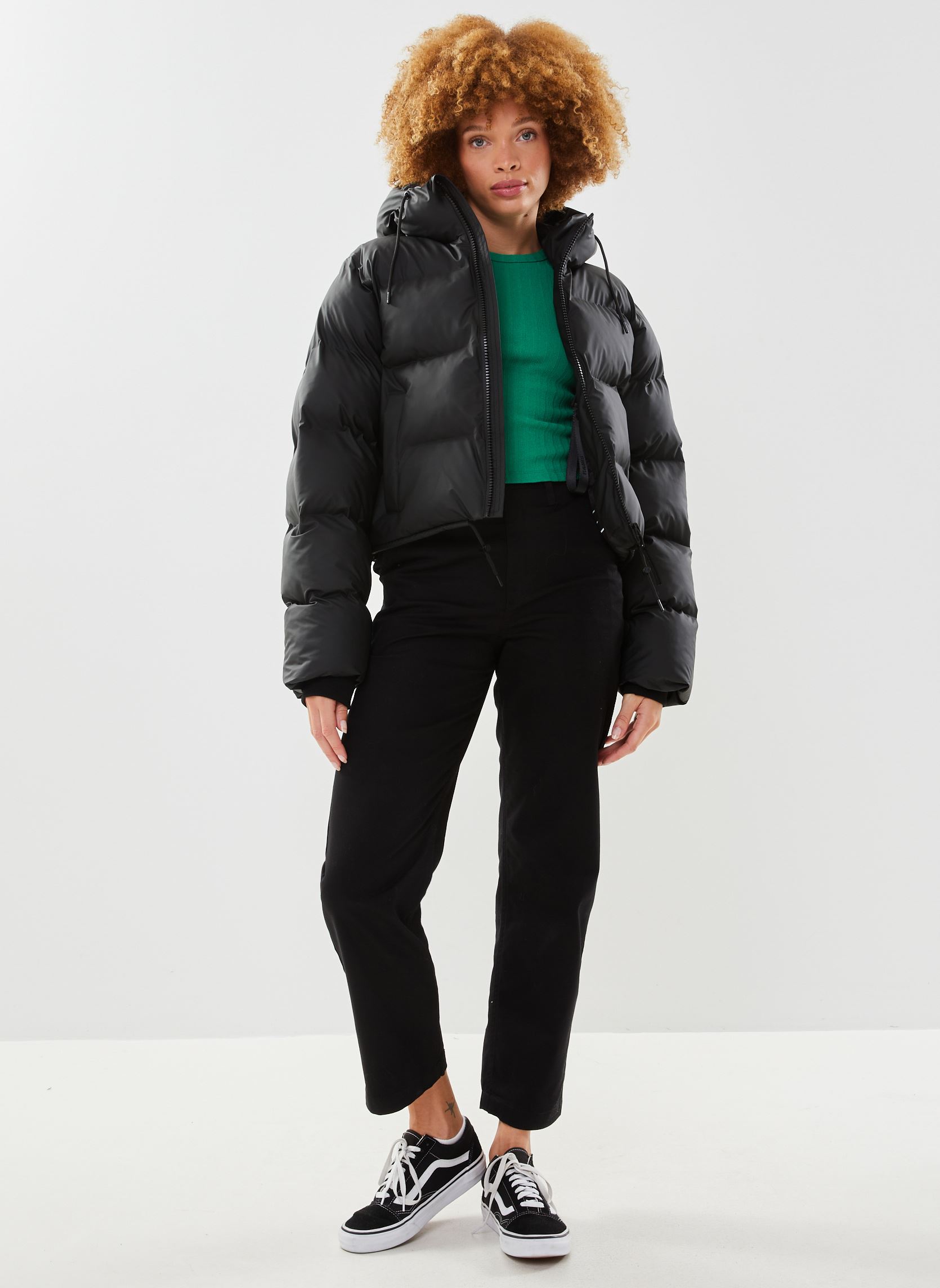 Daunenjacken Alta Short Puffer Jacket W3T3 damen schwarz Rains Daunenjacken Alta Short Puffer Jacket W3T3 damen schwarz BLACK