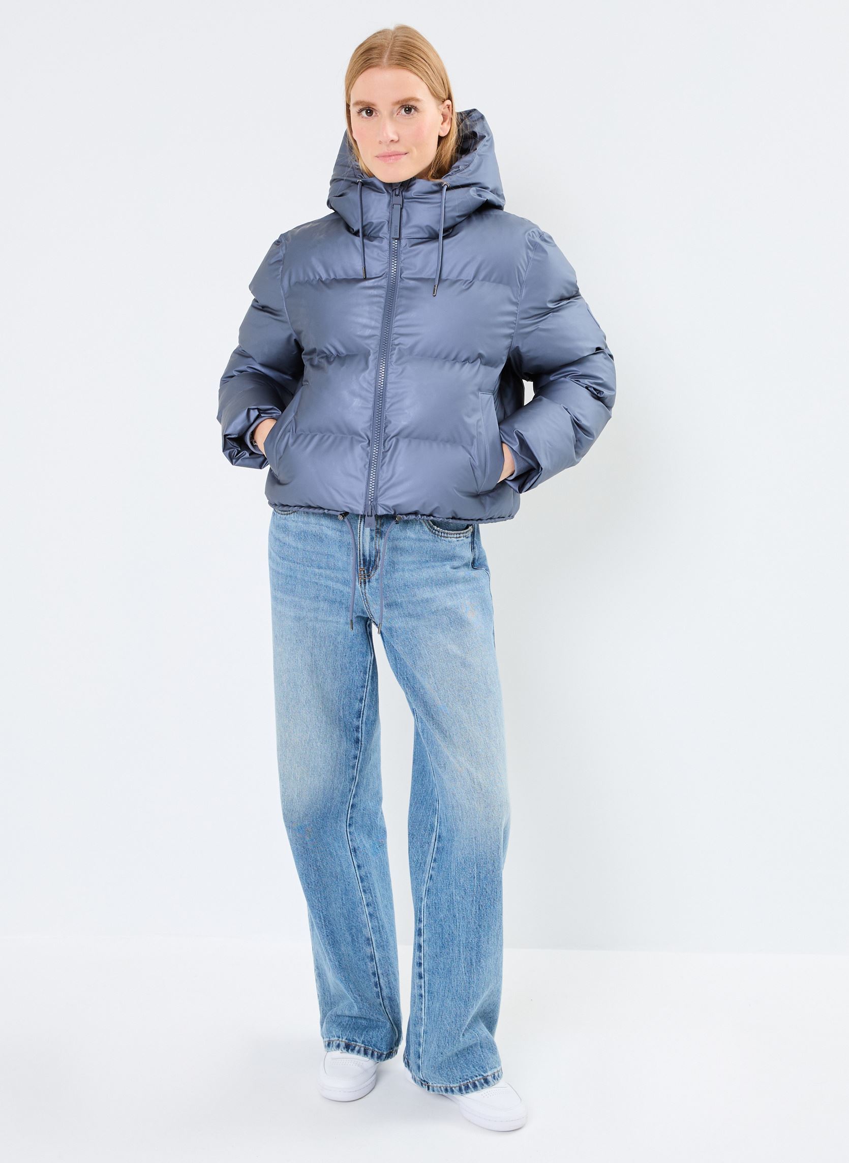 Doudounes Alta Short Puffer Jacket W3T3 femme argent Rains Doudounes Alta Short Puffer Jacket W3T3 femme argent BAY