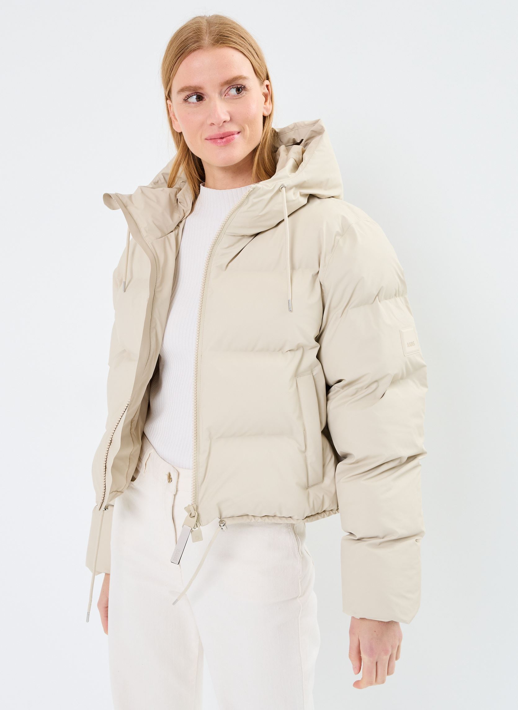 Doudounes Alta Short Puffer Jacket W3T3 femme beige Rains Doudounes Alta Short Puffer Jacket W3T3 femme beige DUNE