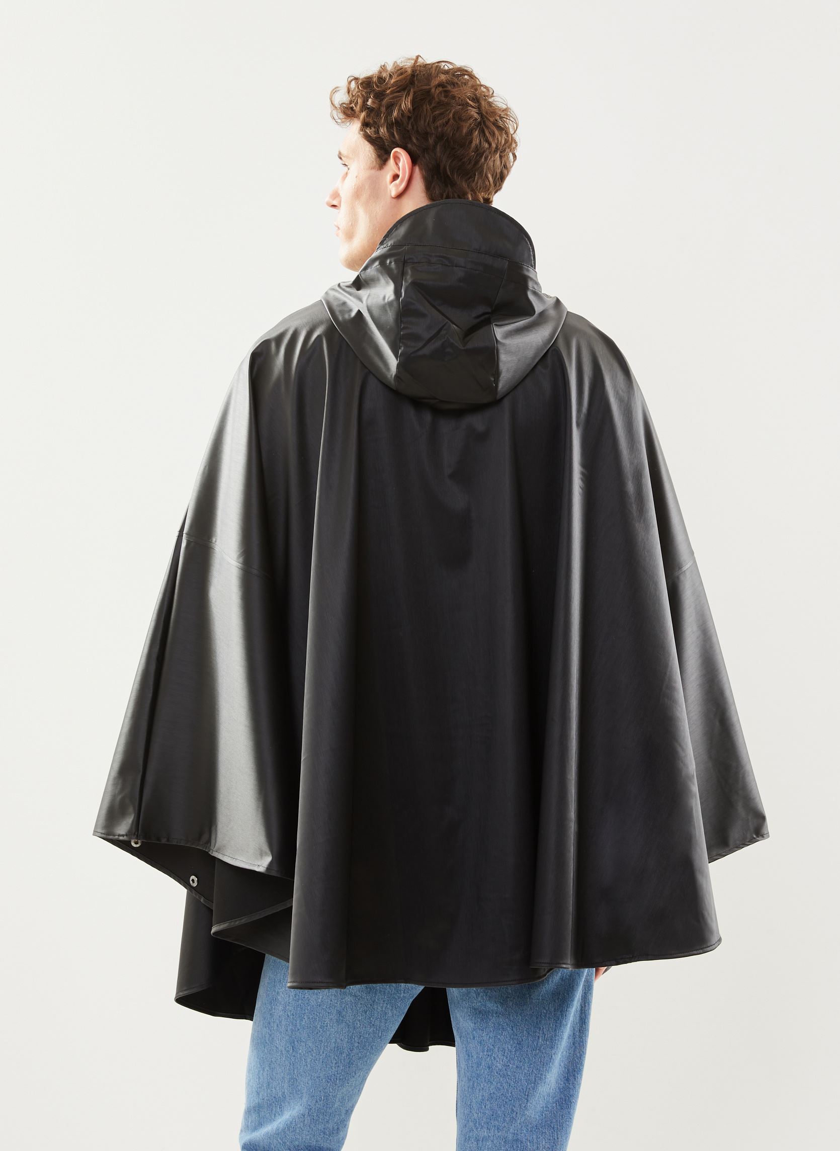 Vestes imperméables Cape W3 - Unisexe M homme noir Rains Vestes imperméables Cape W3 - Unisexe M homme noir BLACK