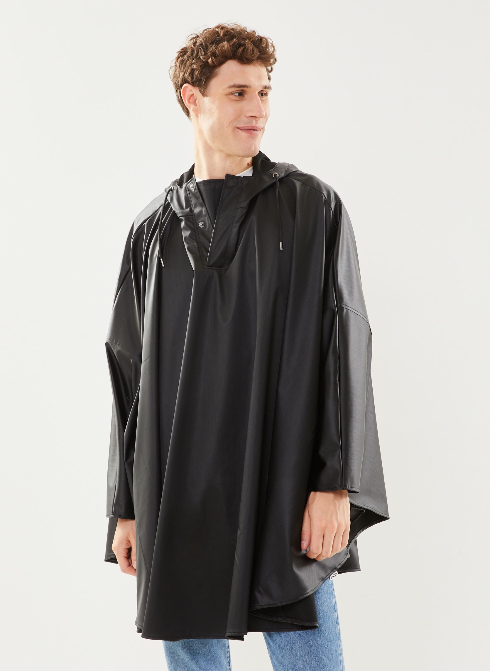 Vestes imperméables Cape W3 - Unisexe M homme noir Rains Vestes imperméables Cape W3 - Unisexe M homme noir BLACK