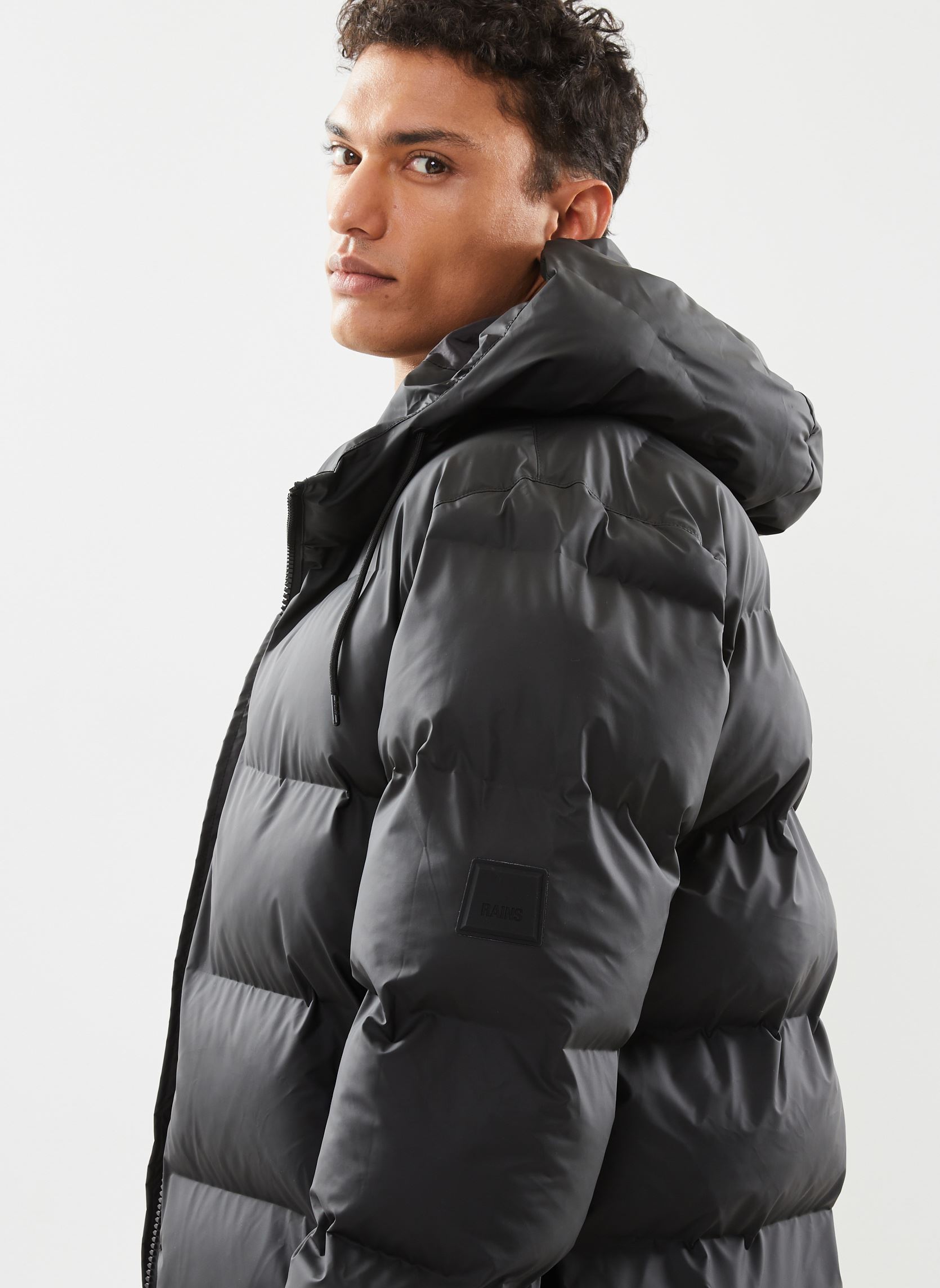 Doudounes Alta Long Puffer Jacket homme noir Rains Doudounes Alta Long Puffer Jacket homme noir BLACK