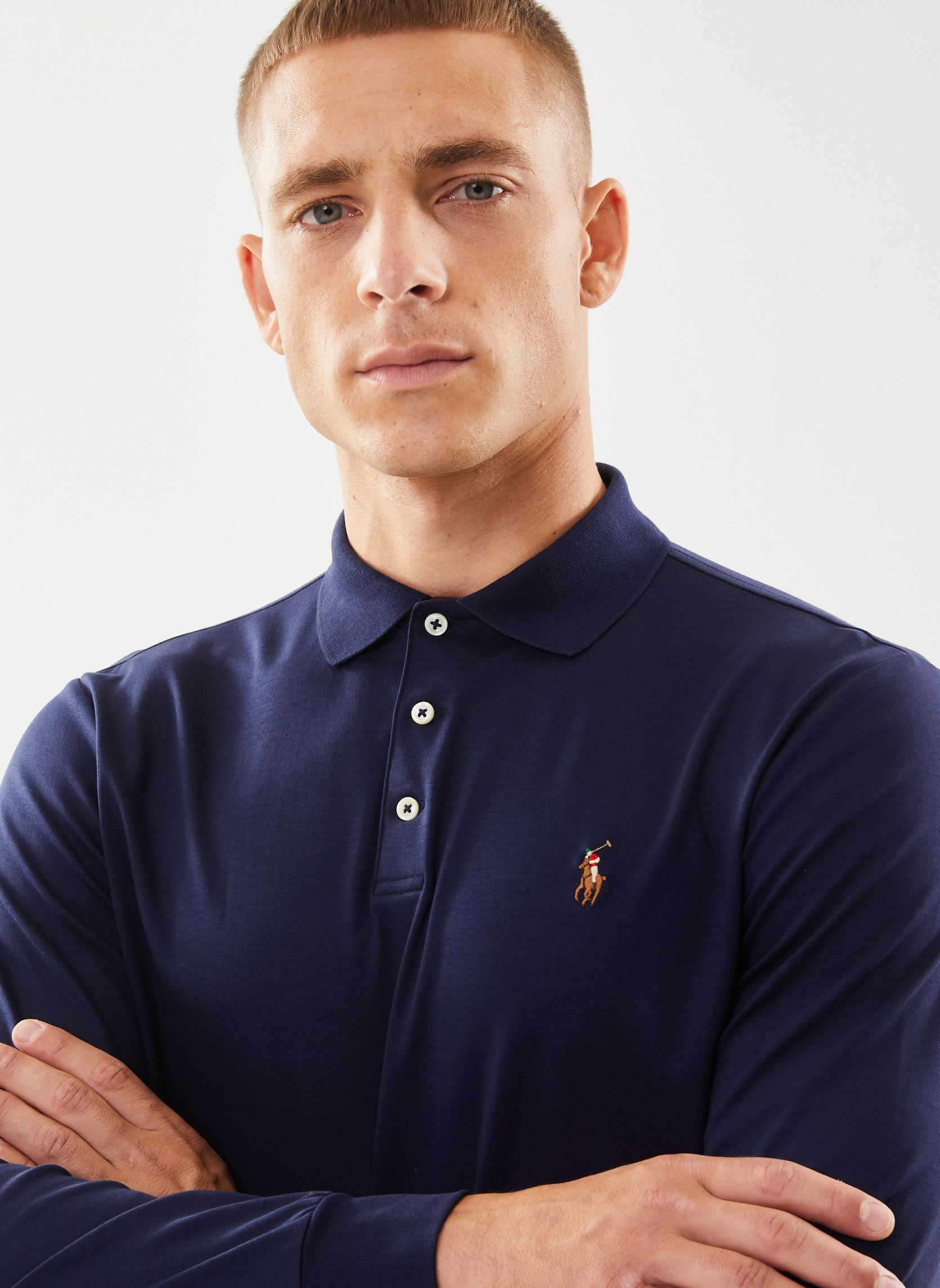 Kurzarm-Poloshirts Polo ajusté en coton doux 710671785 herren blau Polo Ralph Lauren Kurzarm-Poloshirts Polo ajusté en coton doux 710671785 herren blau REFINED NAVY