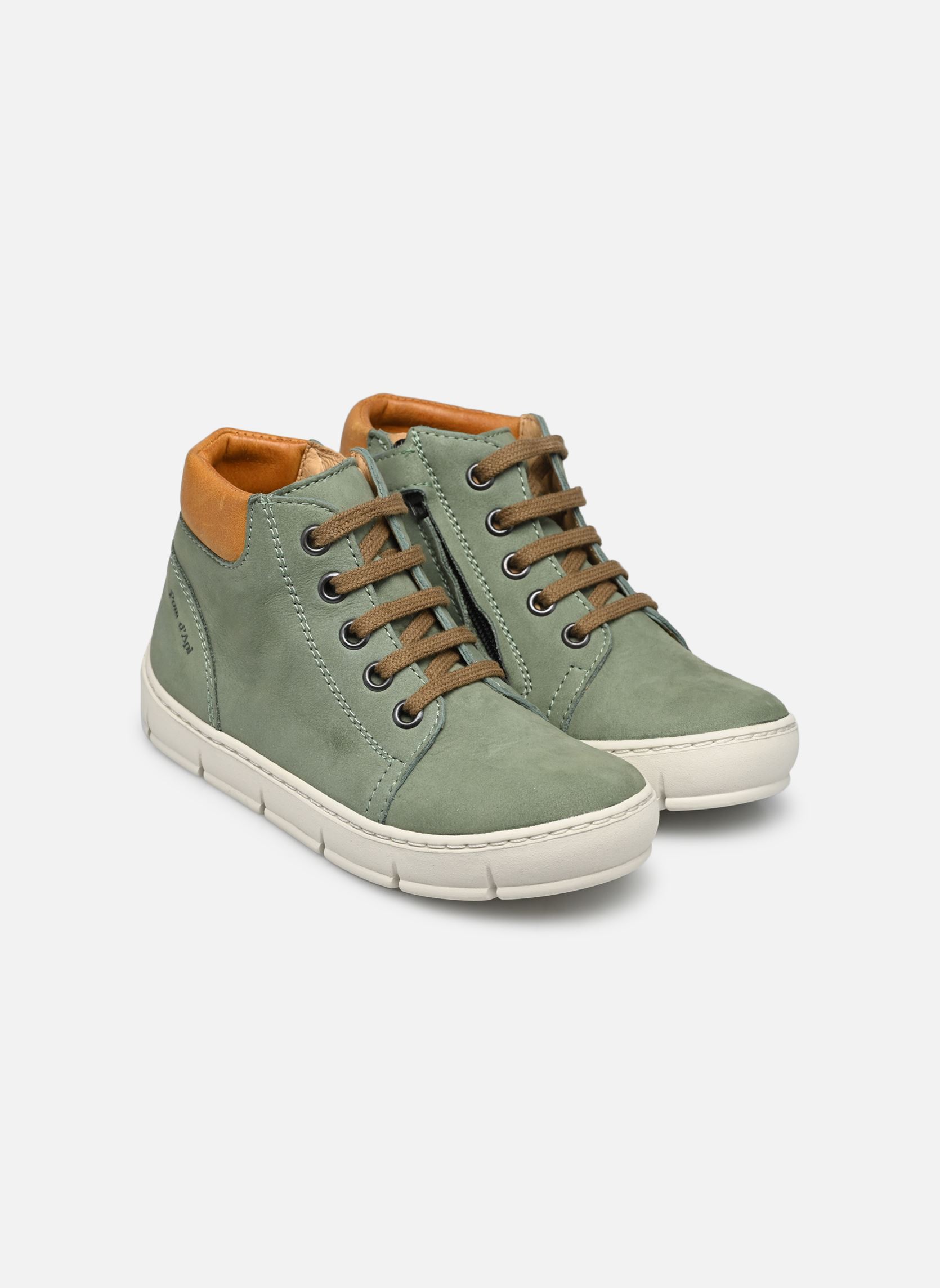 Baskets hautes START TOP garçon vert Pom d Api Baskets hautes START TOP garçon vert ARMY-CITRUS