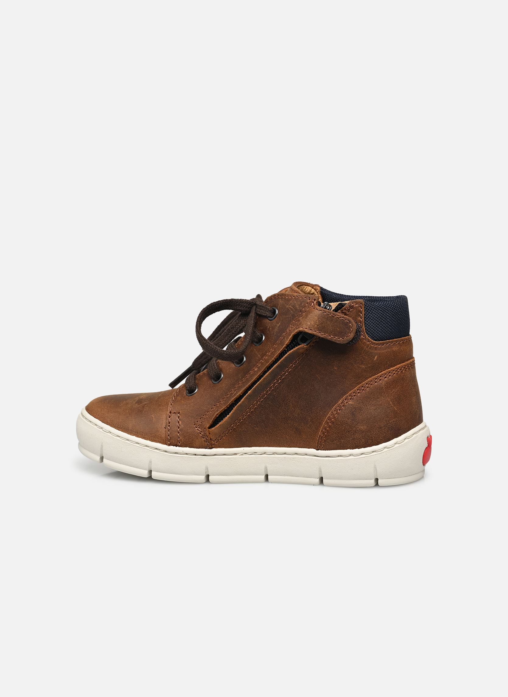 Baskets hautes START TOP garçon marron Pom d Api Baskets hautes START TOP garçon marron COGNAC