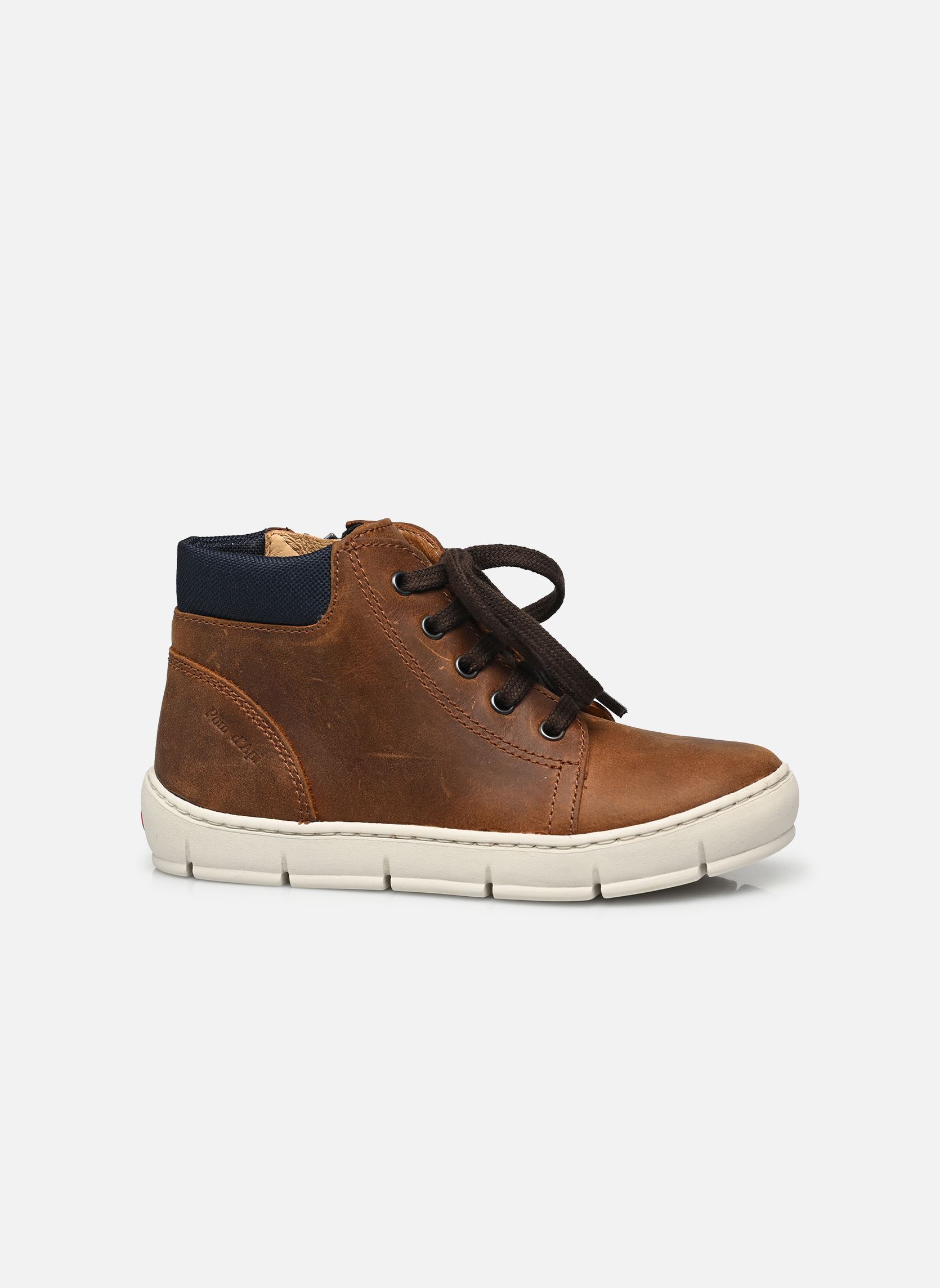 Baskets hautes START TOP garçon marron Pom d Api Baskets hautes START TOP garçon marron COGNAC