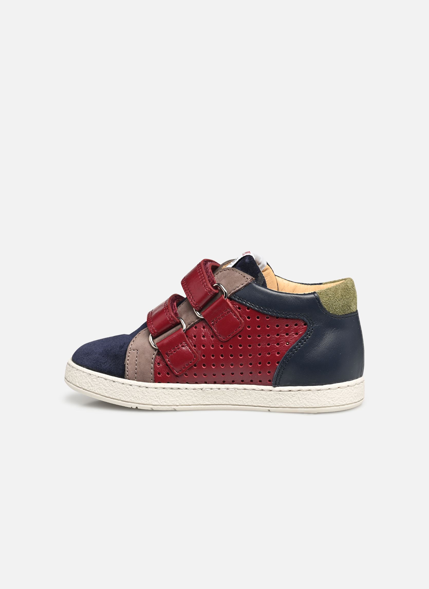Zapatillas MOUSSE EASY PERFO niño multicolor Pom d Api Zapatillas MOUSSE EASY PERFO niño multicolor BORDEAUX-MARINE