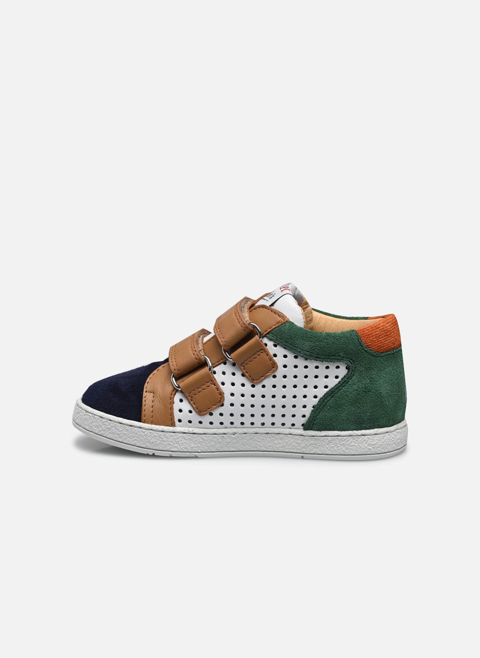 Sneaker MOUSSE EASY PERFO jungen mehrfarbig Pom d Api Sneaker MOUSSE EASY PERFO jungen mehrfarbig BLANC-NAVY