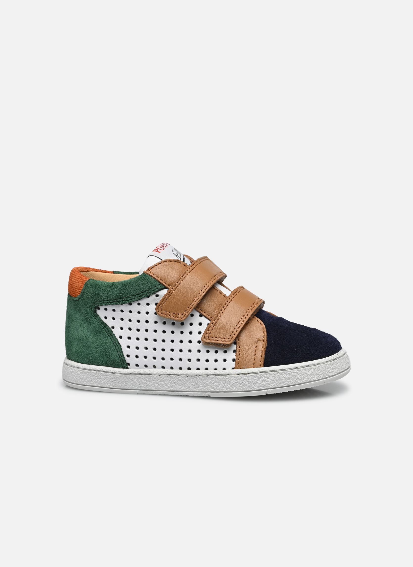 Sneaker MOUSSE EASY PERFO jungen mehrfarbig Pom d Api Sneaker MOUSSE EASY PERFO jungen mehrfarbig BLANC-NAVY