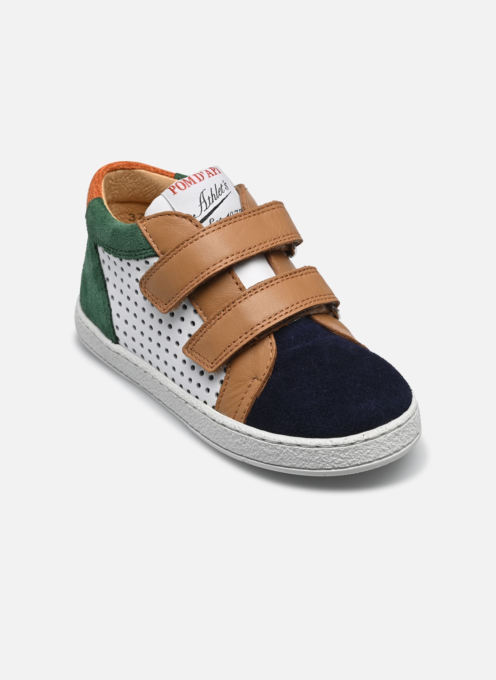 Sneaker MOUSSE EASY PERFO jungen mehrfarbig Pom d Api Sneaker MOUSSE EASY PERFO jungen mehrfarbig BLANC-NAVY