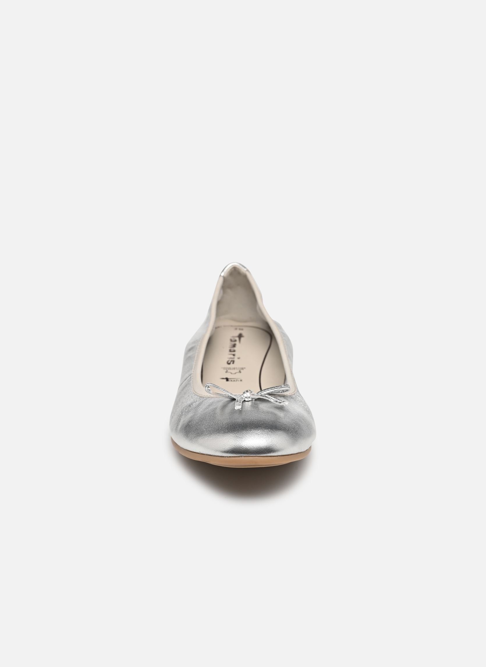 Klassieke ballerina's 22116-41 dames zilver Tamaris Klassieke ballerina's 22116-41 dames zilver SILVER