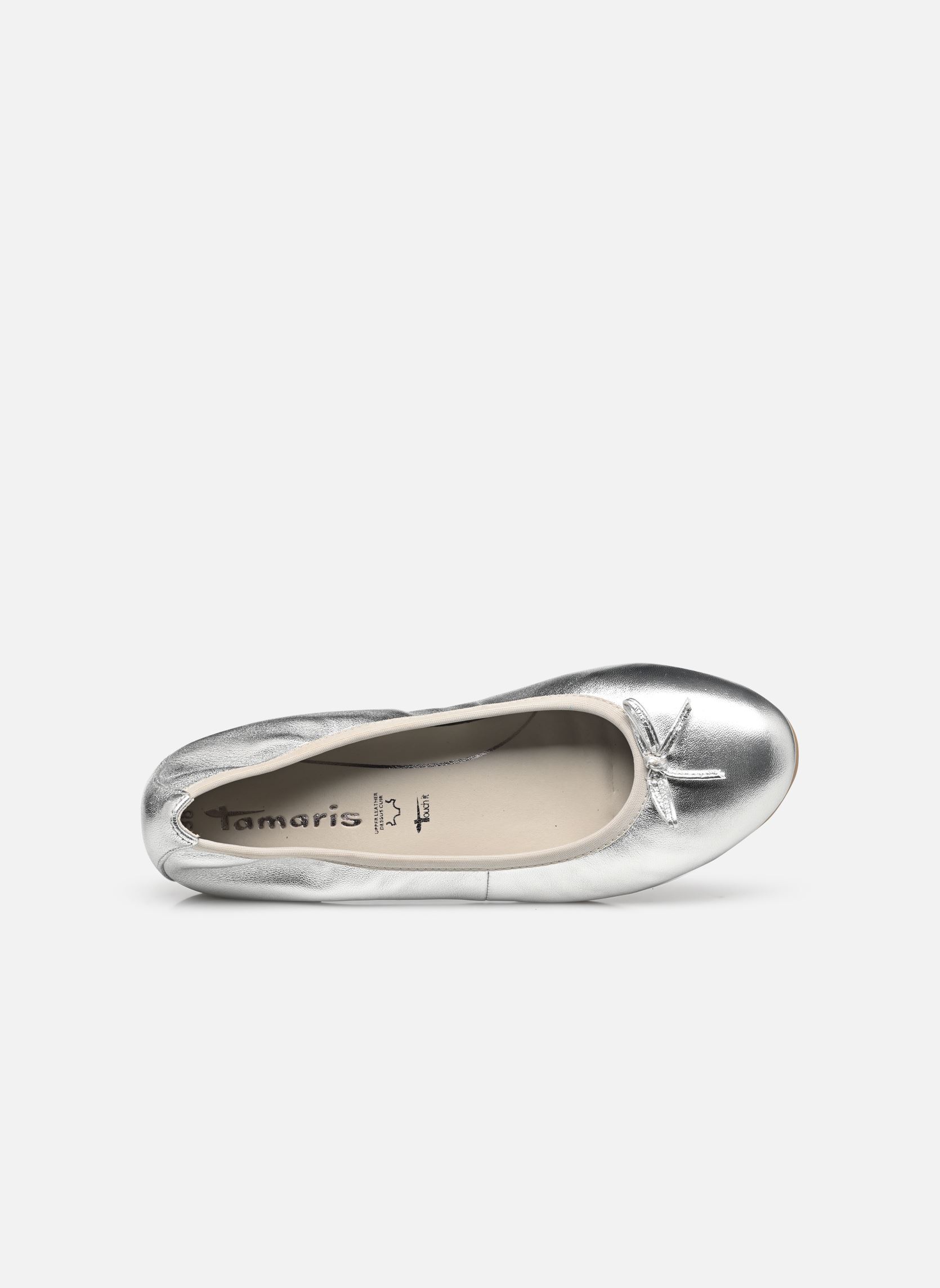 Klassieke ballerina's 22116-41 dames zilver Tamaris Klassieke ballerina's 22116-41 dames zilver SILVER