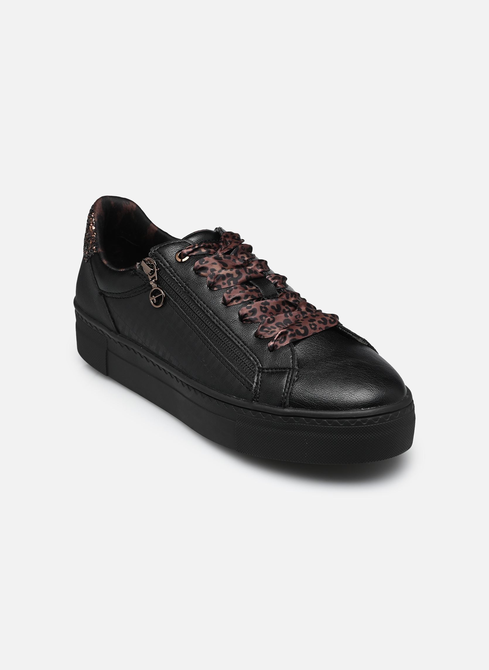 Lage sneakers 23313-41 dames zwart Tamaris Lage sneakers 23313-41 dames zwart BLACK/LEOPARD