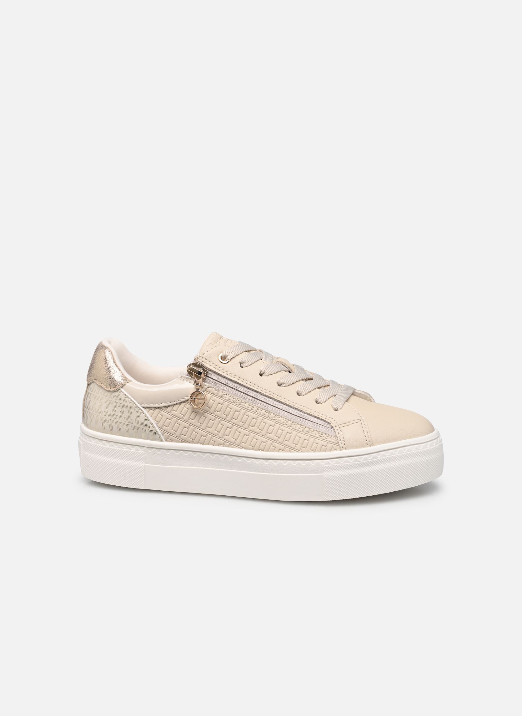 Niedrige Sneaker 23313-41 damen beige Tamaris Niedrige Sneaker 23313-41 damen beige IVORY/GOLD