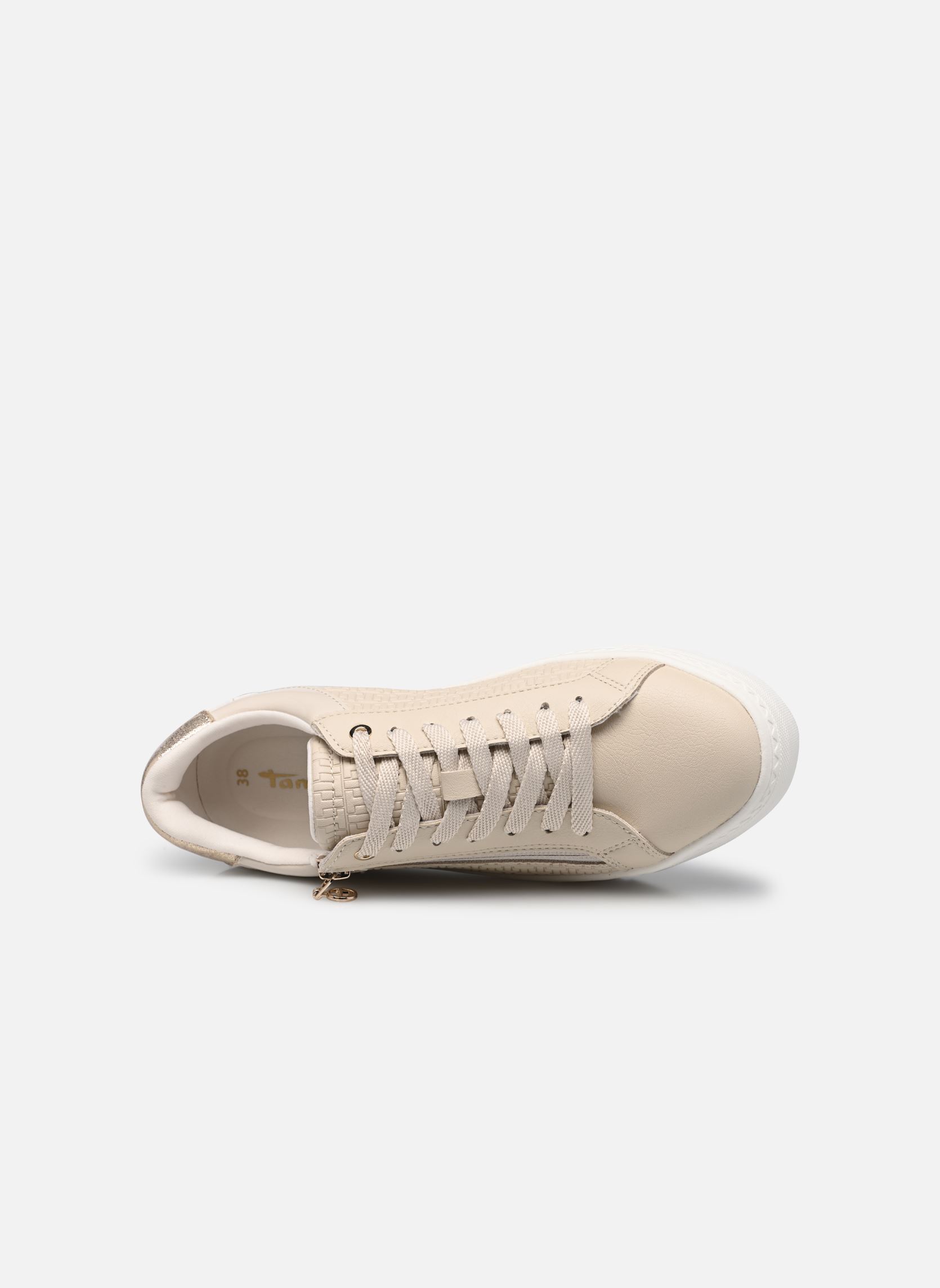 Niedrige Sneaker 23313-41 damen beige Tamaris Niedrige Sneaker 23313-41 damen beige IVORY/GOLD