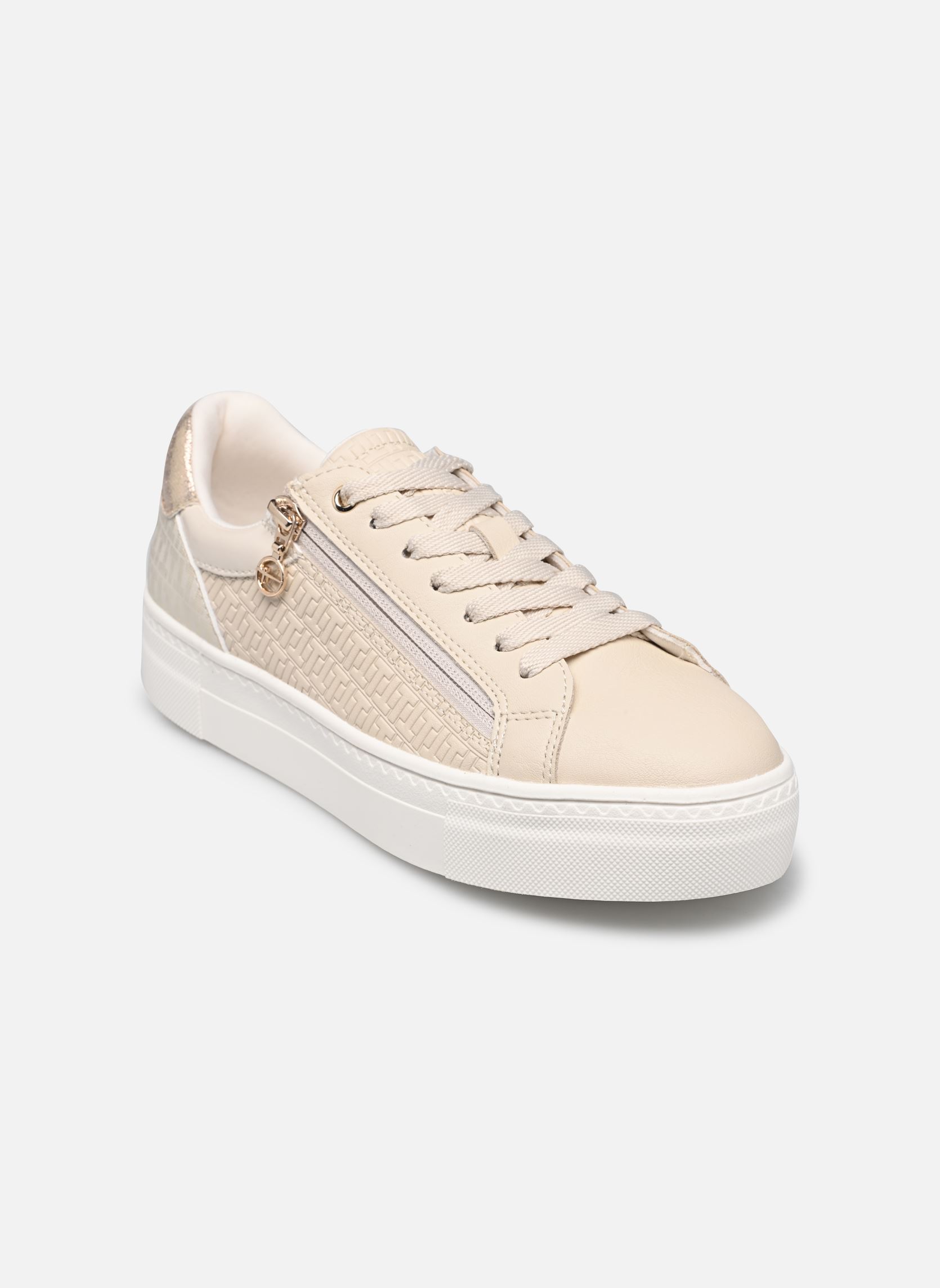 Niedrige Sneaker 23313-41 damen beige Tamaris Niedrige Sneaker 23313-41 damen beige IVORY/GOLD