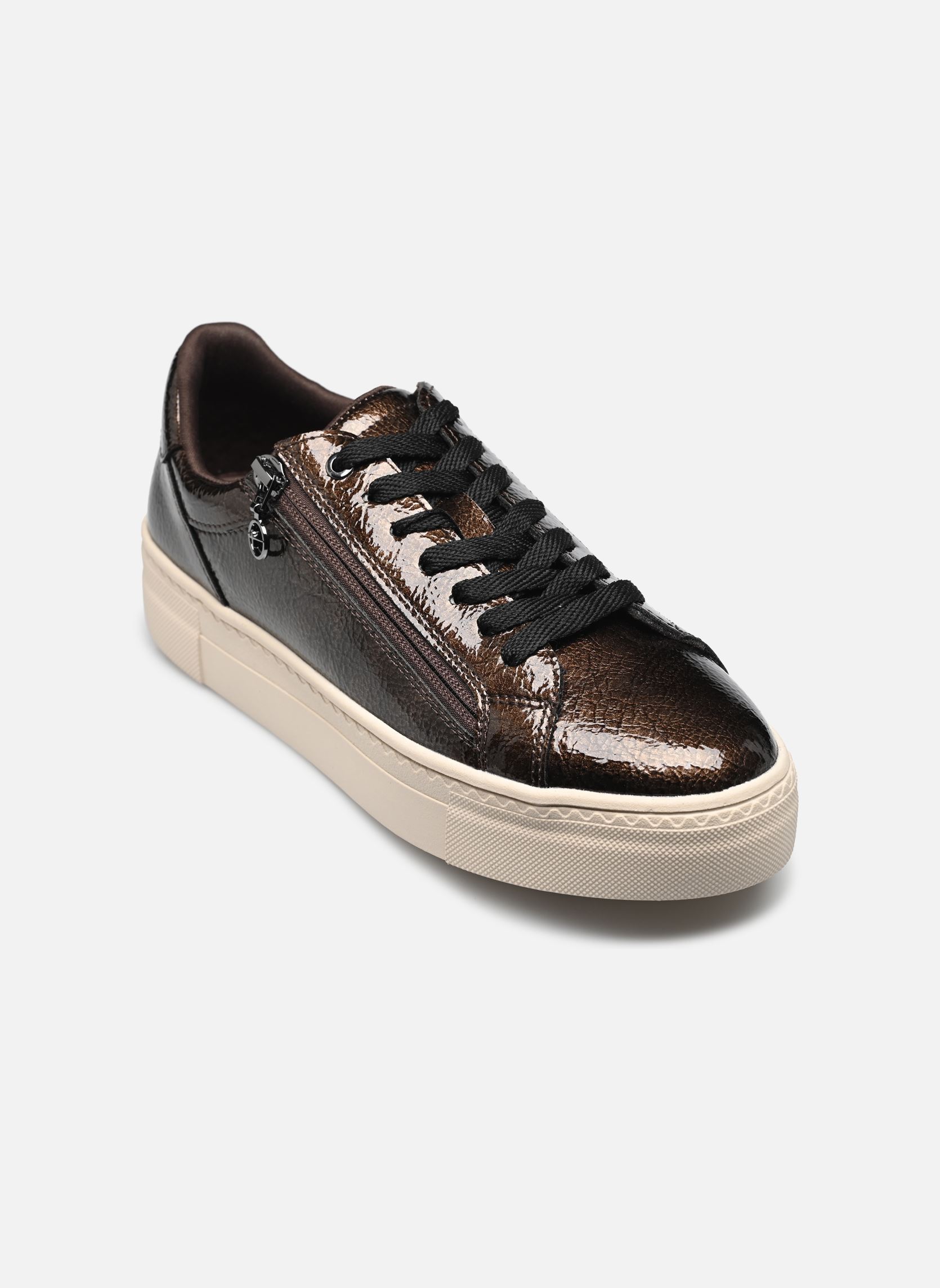 Baskets basses 23313-41 femme or et bronze Tamaris Baskets basses 23313-41 femme or et bronze BRONCE PATENT