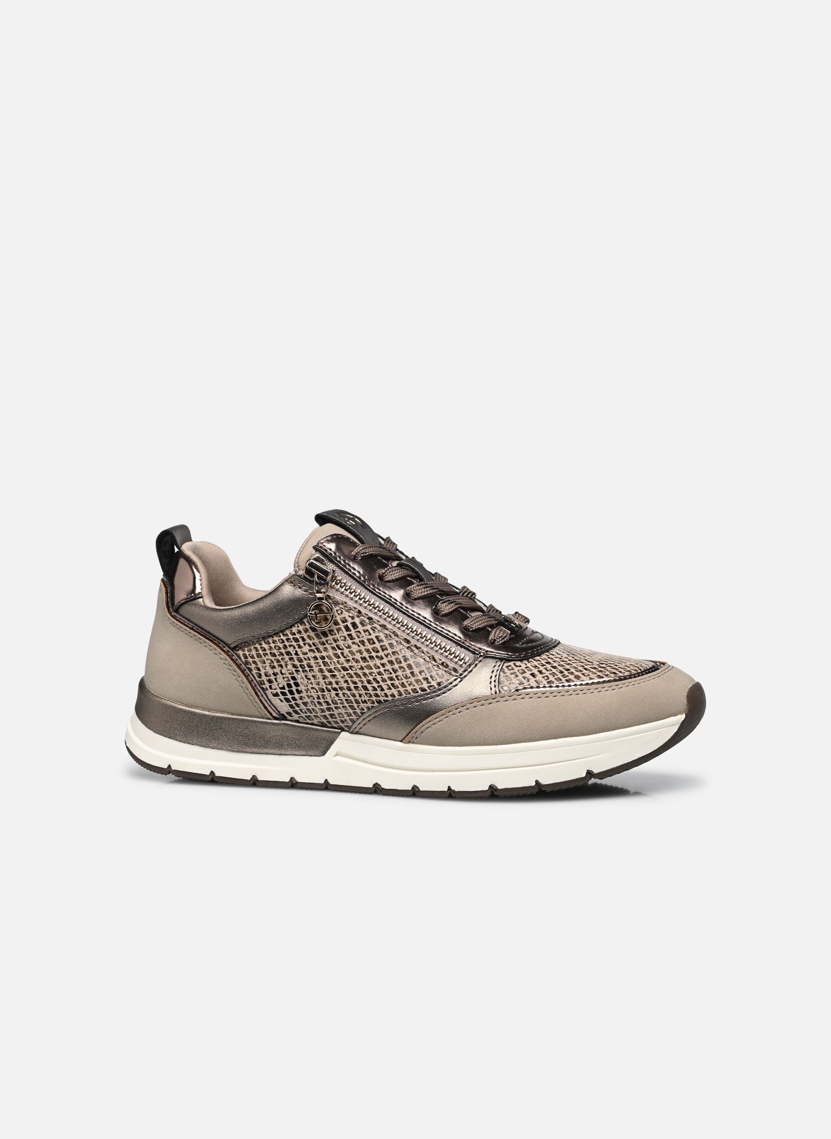 Niedrige Sneaker 23732-41 damen beige Tamaris Niedrige Sneaker 23732-41 damen beige TAUPE/SNAKE