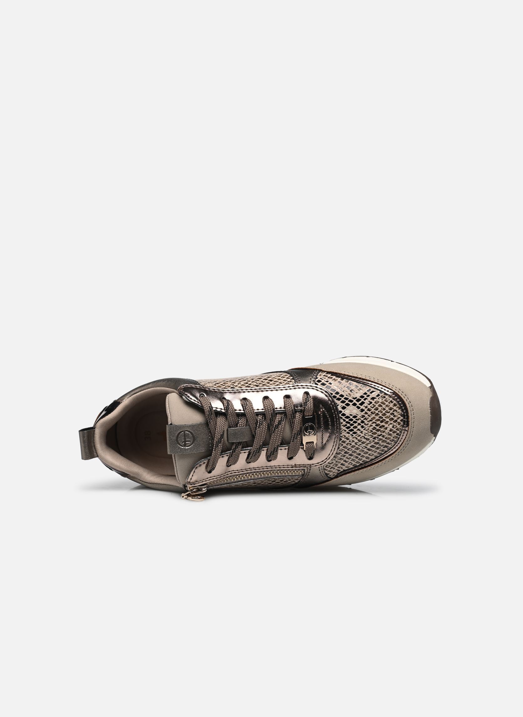 Niedrige Sneaker 23732-41 damen beige Tamaris Niedrige Sneaker 23732-41 damen beige TAUPE/SNAKE