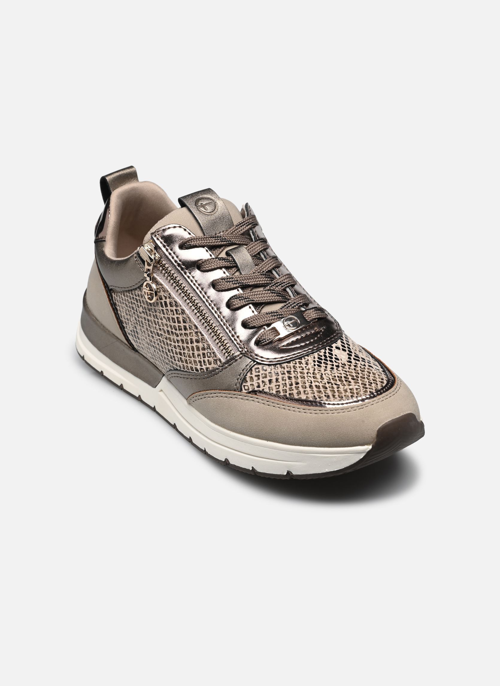 Niedrige Sneaker 23732-41 damen beige Tamaris Niedrige Sneaker 23732-41 damen beige TAUPE/SNAKE
