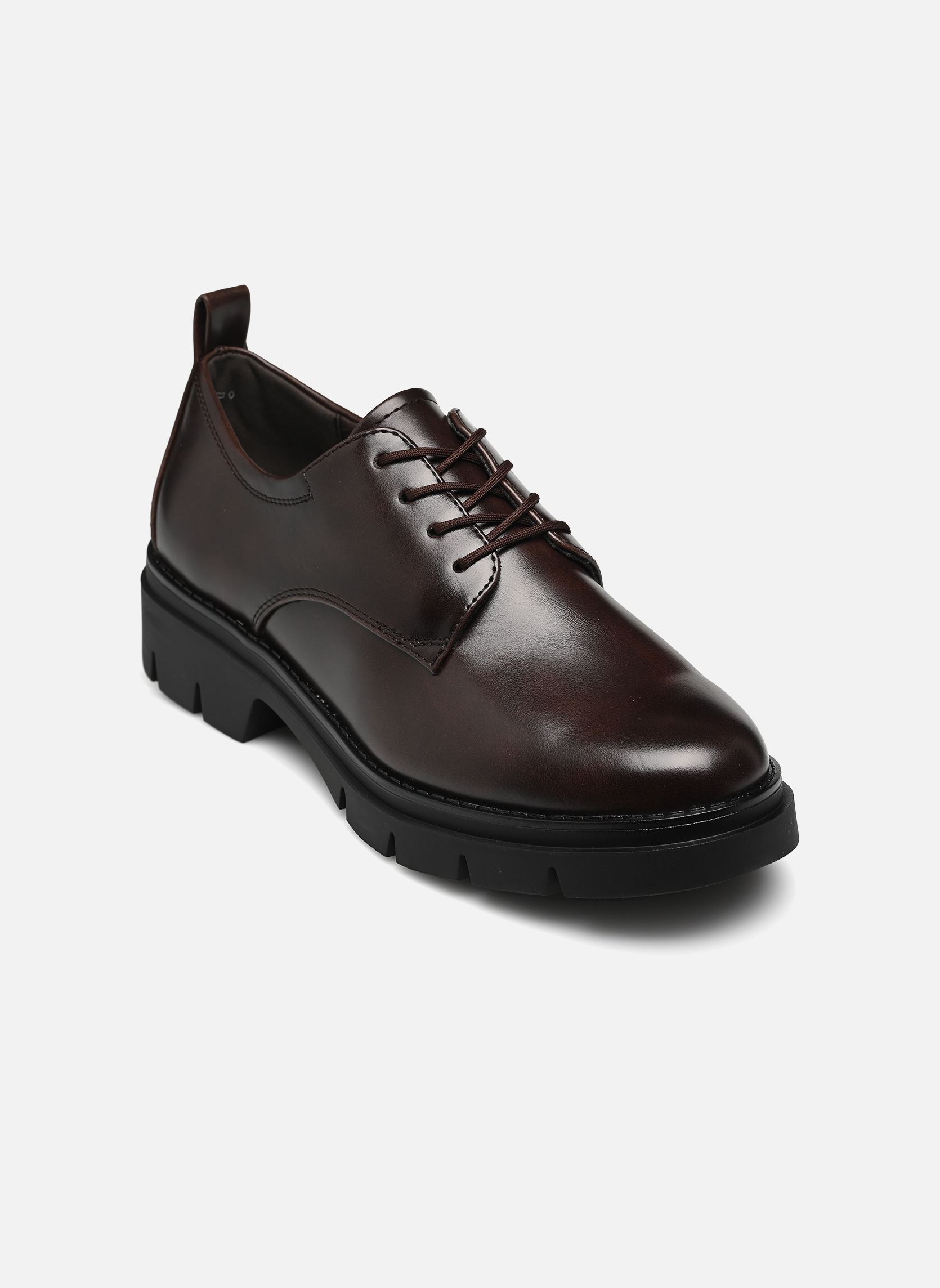 Derbies Femme Heyraud En Cuir - Taille 41 - Noir - Occasion Très Bon état - Fabriqué En France