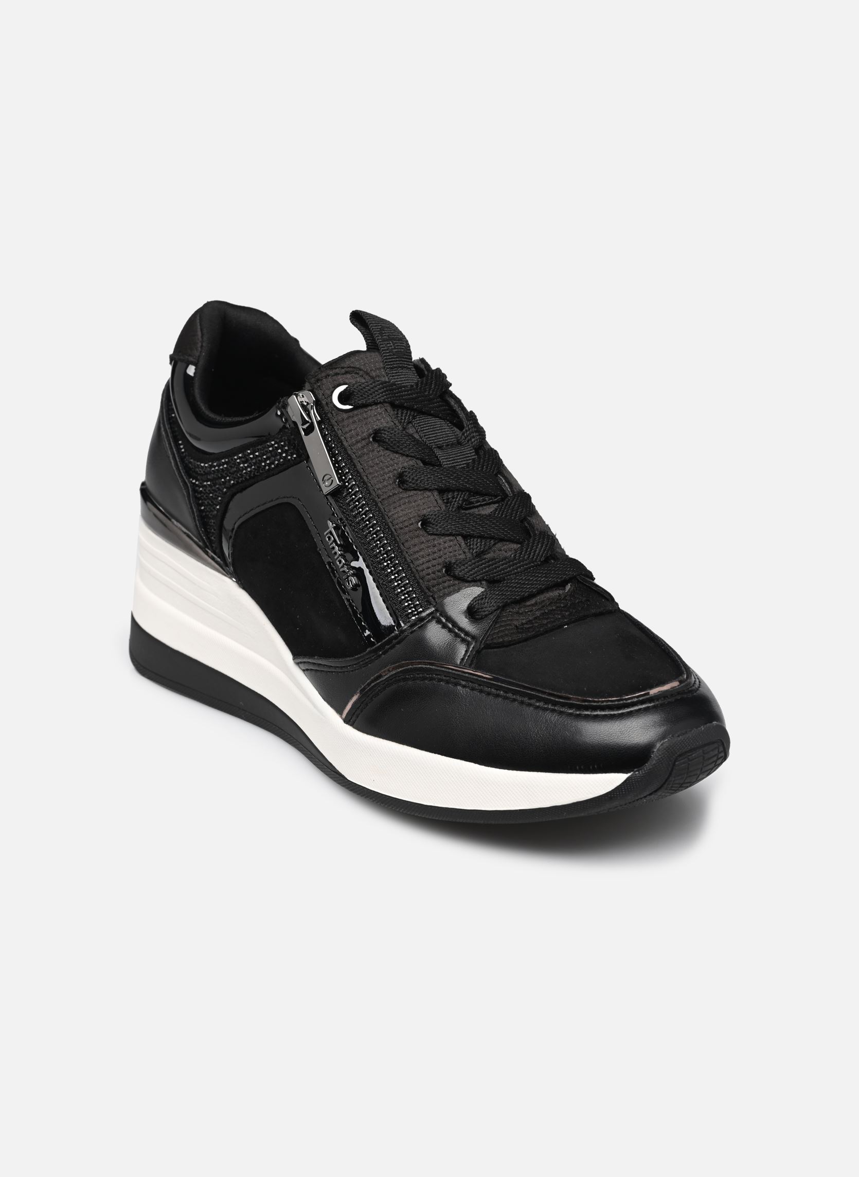 Baskets compensées 23703-41 femme noir Tamaris Baskets compensées 23703-41 femme noir BLACK