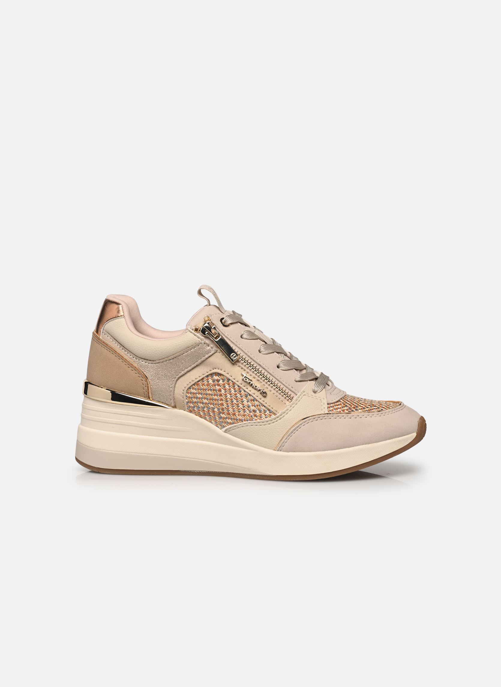 Sneakers con zeppa 23703-41 donna beige Tamaris Sneakers con zeppa 23703-41 donna beige IVORY STRUCT.