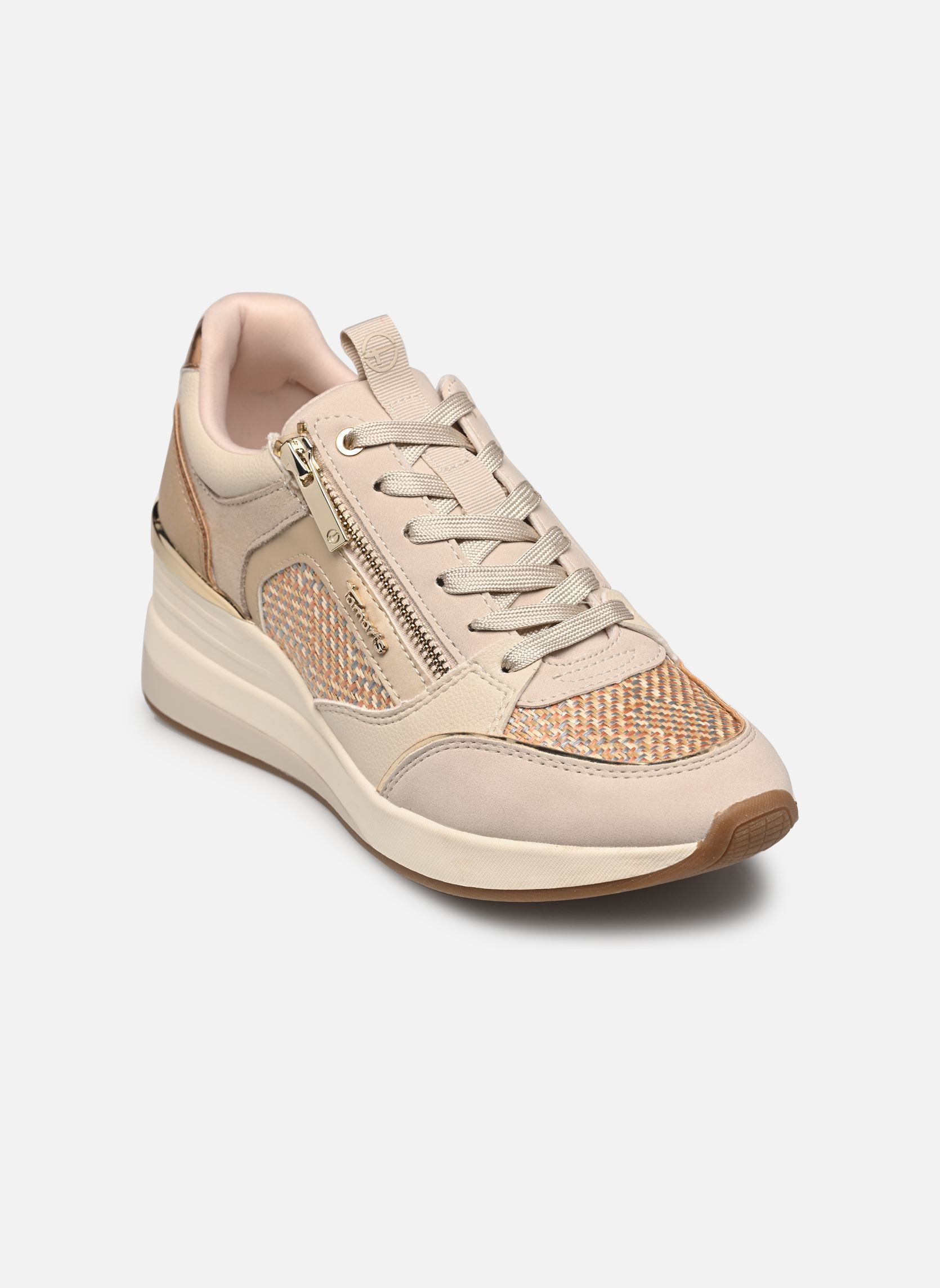 Sneakers con zeppa 23703-41 donna beige Tamaris Sneakers con zeppa 23703-41 donna beige IVORY STRUCT.