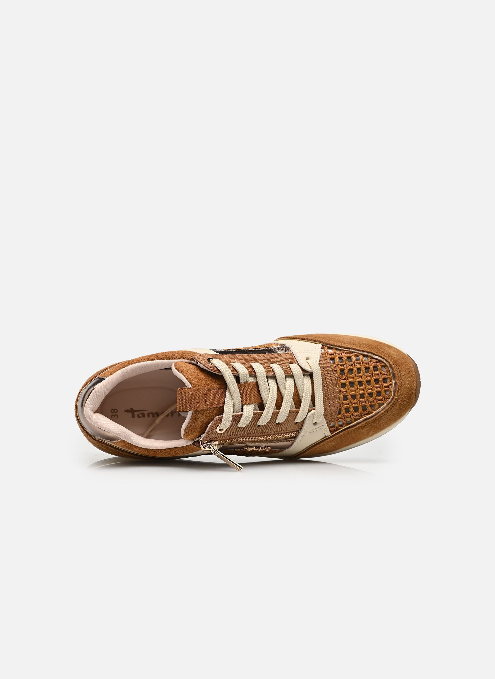 Baskets compensées 23703-41 femme marron Tamaris Baskets compensées 23703-41 femme marron CAMEL COMB