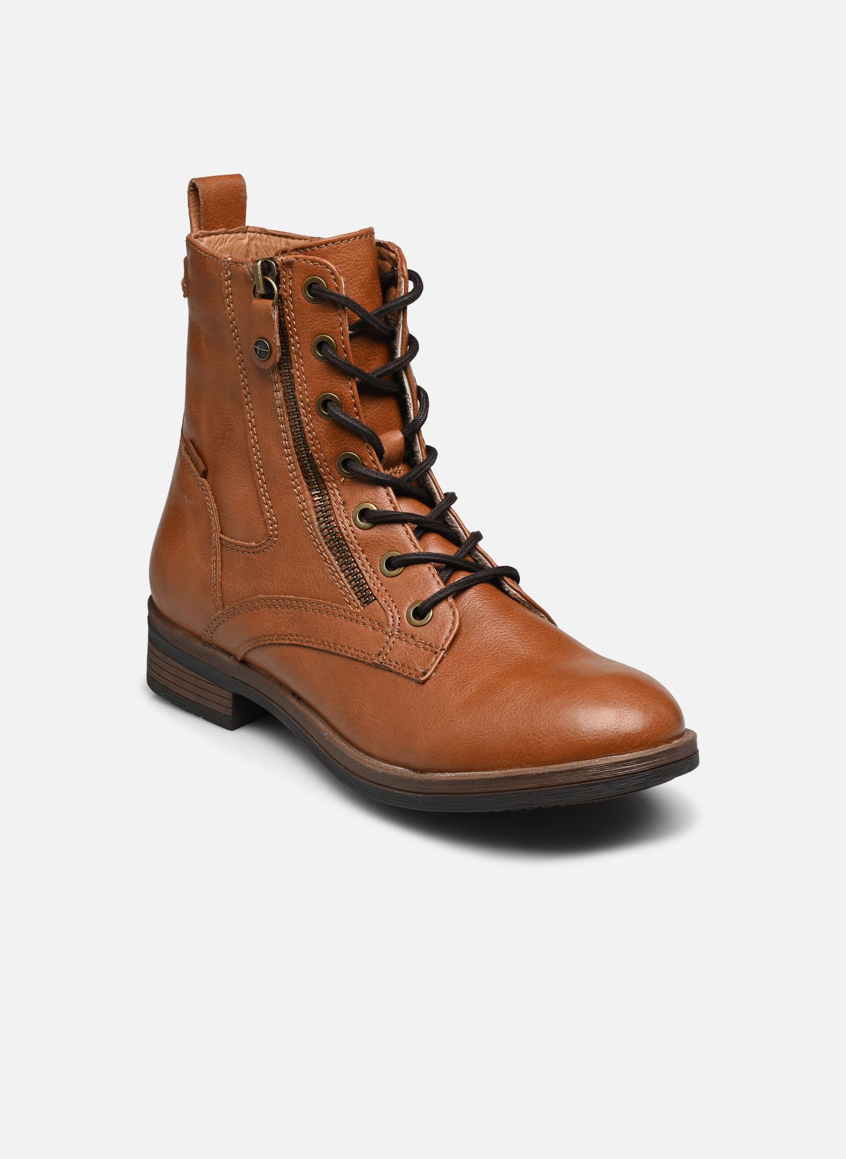 Geschnürte Stiefeletten 25107-41 damen braun Tamaris Geschnürte Stiefeletten 25107-41 damen braun COGNAC