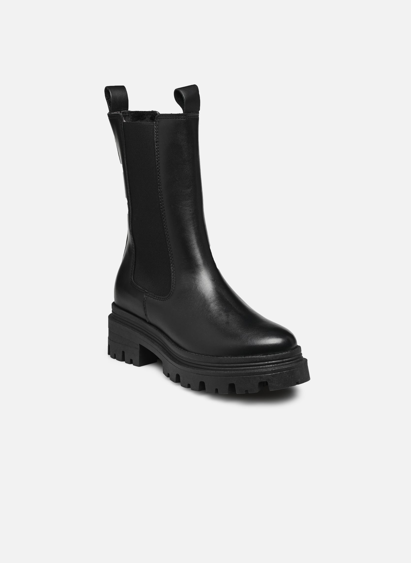 Tamaris Stivaletti Donna Caviglia Alta - Modello 25334-41 - Colore Nero - Tacco 7.7 Cm Con Tecnologia Antiscivolo