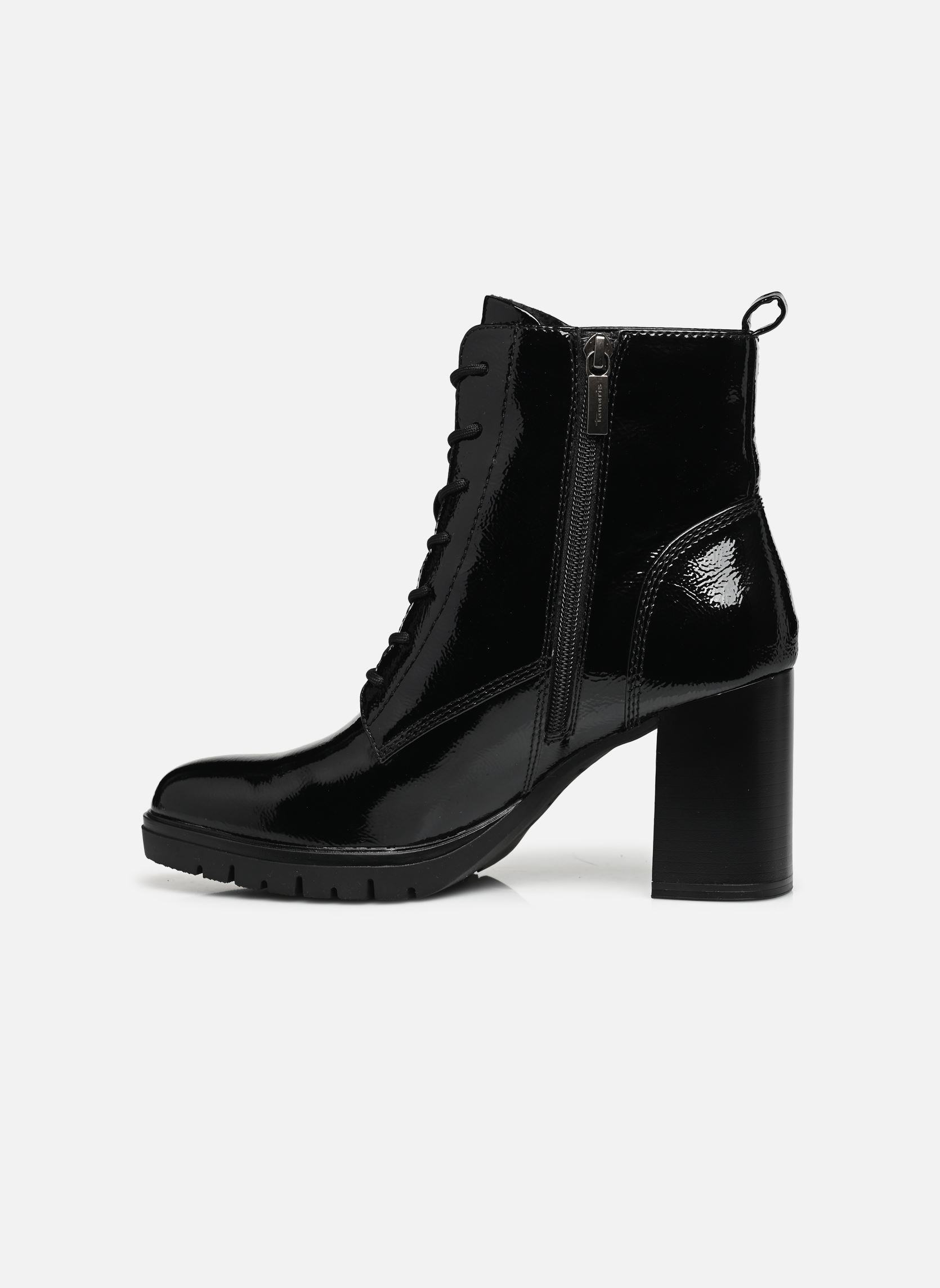 Bottines à lacets 25110-41 femme noir Tamaris Bottines à lacets 25110-41 femme noir BLACK PATENT