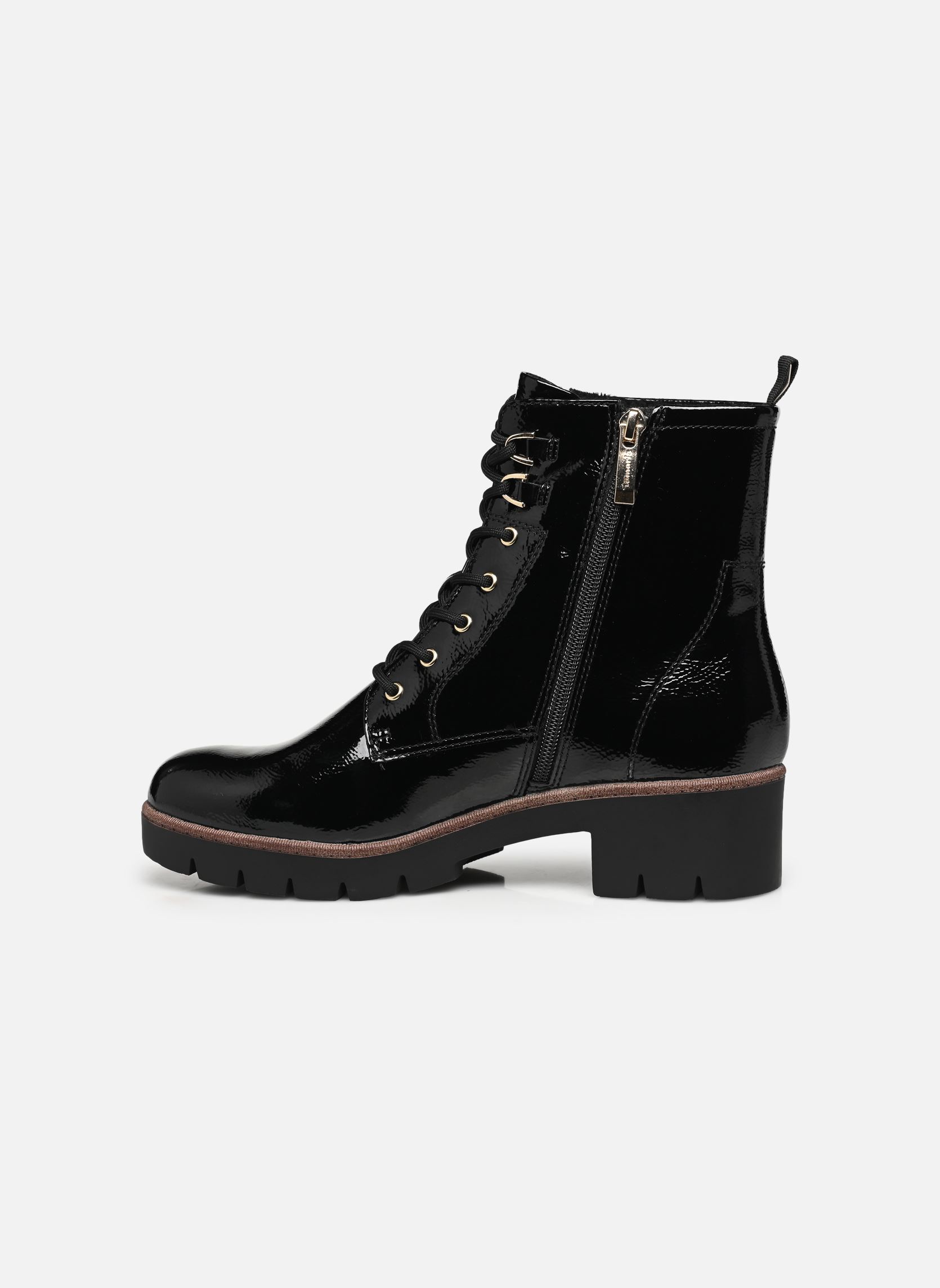 Bottines à lacets 25297-41 femme noir Tamaris Bottines à lacets 25297-41 femme noir BLACK PATENT