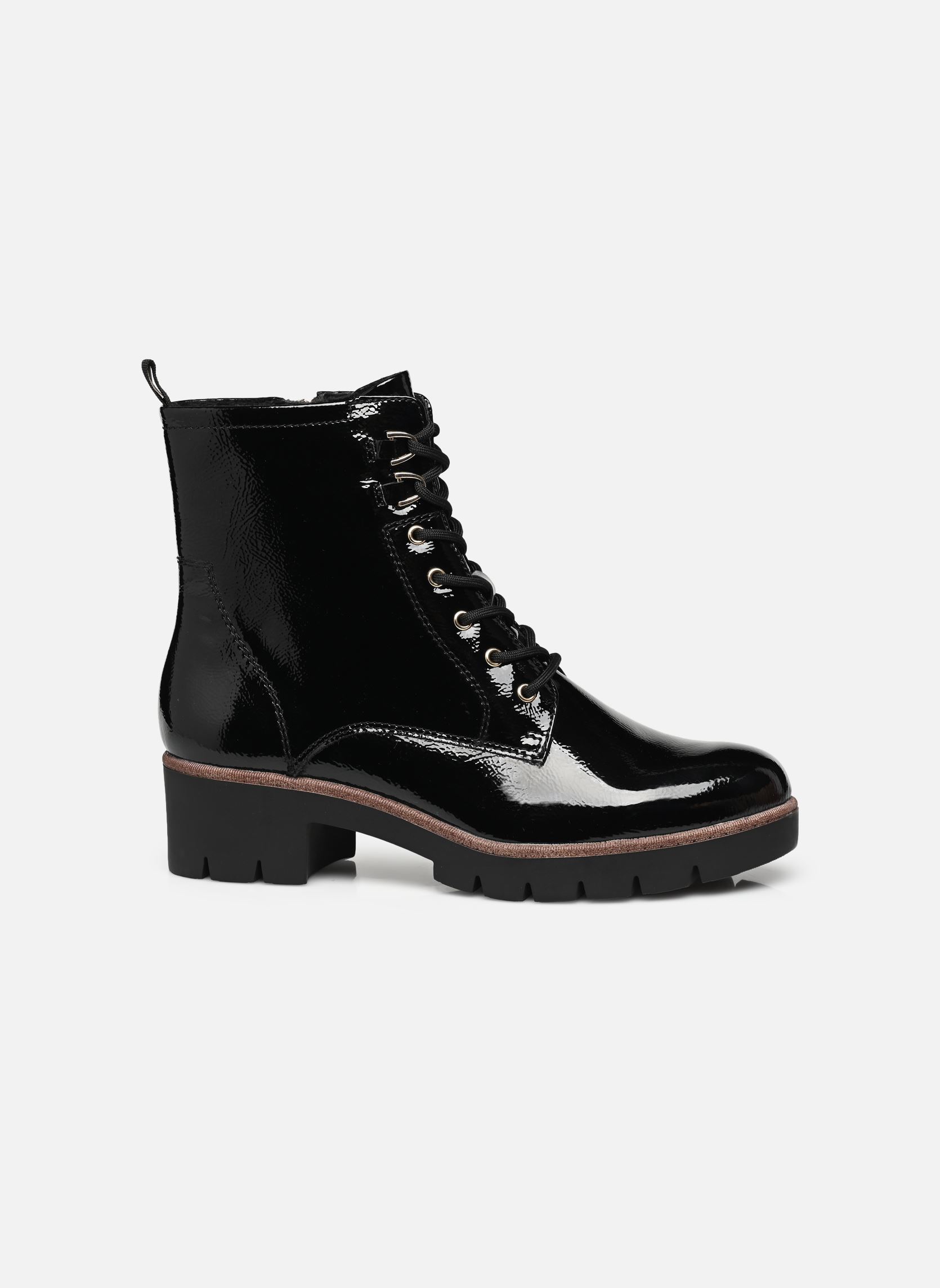 Bottines à lacets 25297-41 femme noir Tamaris Bottines à lacets 25297-41 femme noir BLACK PATENT