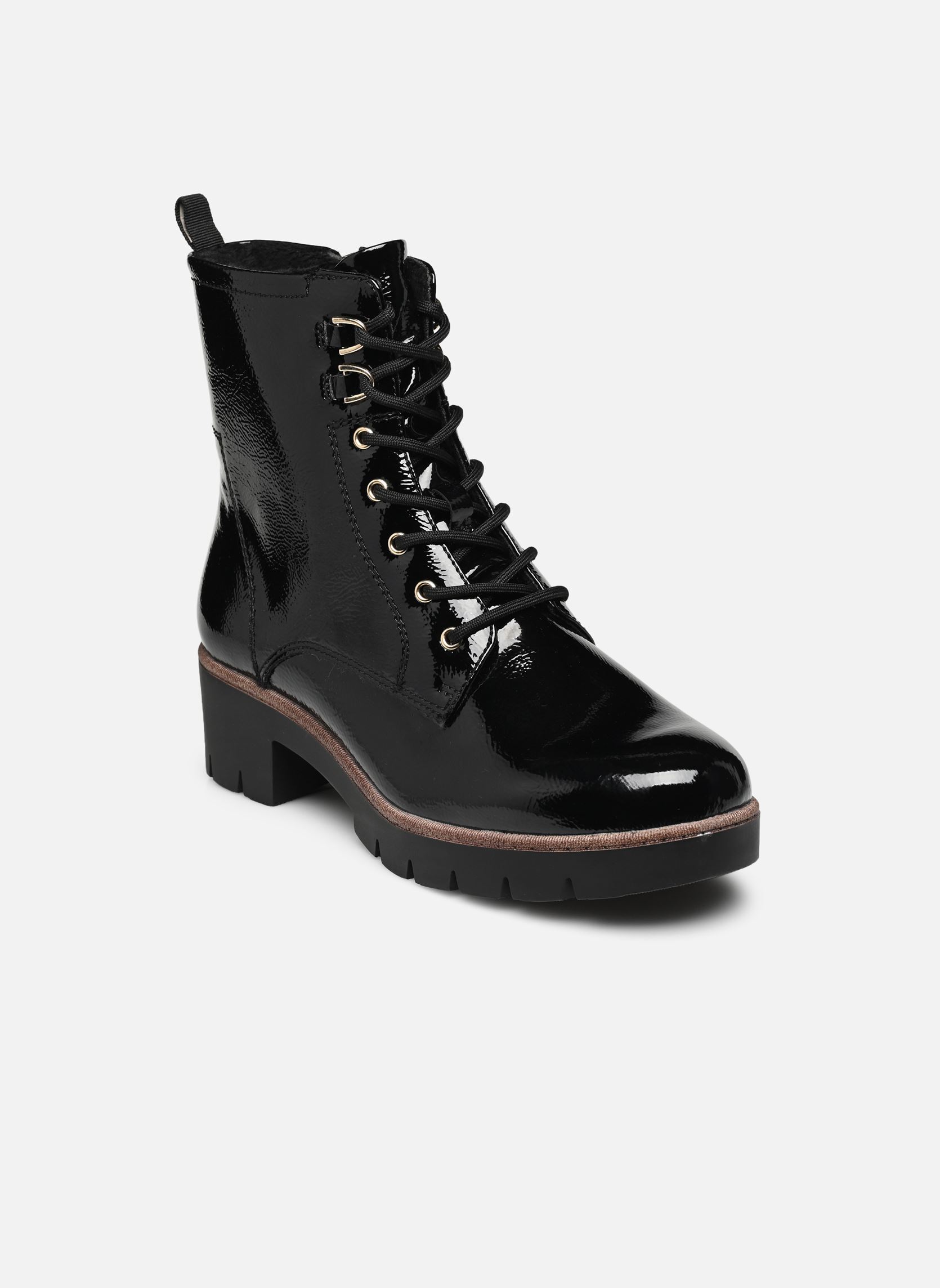 Bottines à lacets 25297-41 femme noir Tamaris Bottines à lacets 25297-41 femme noir BLACK PATENT