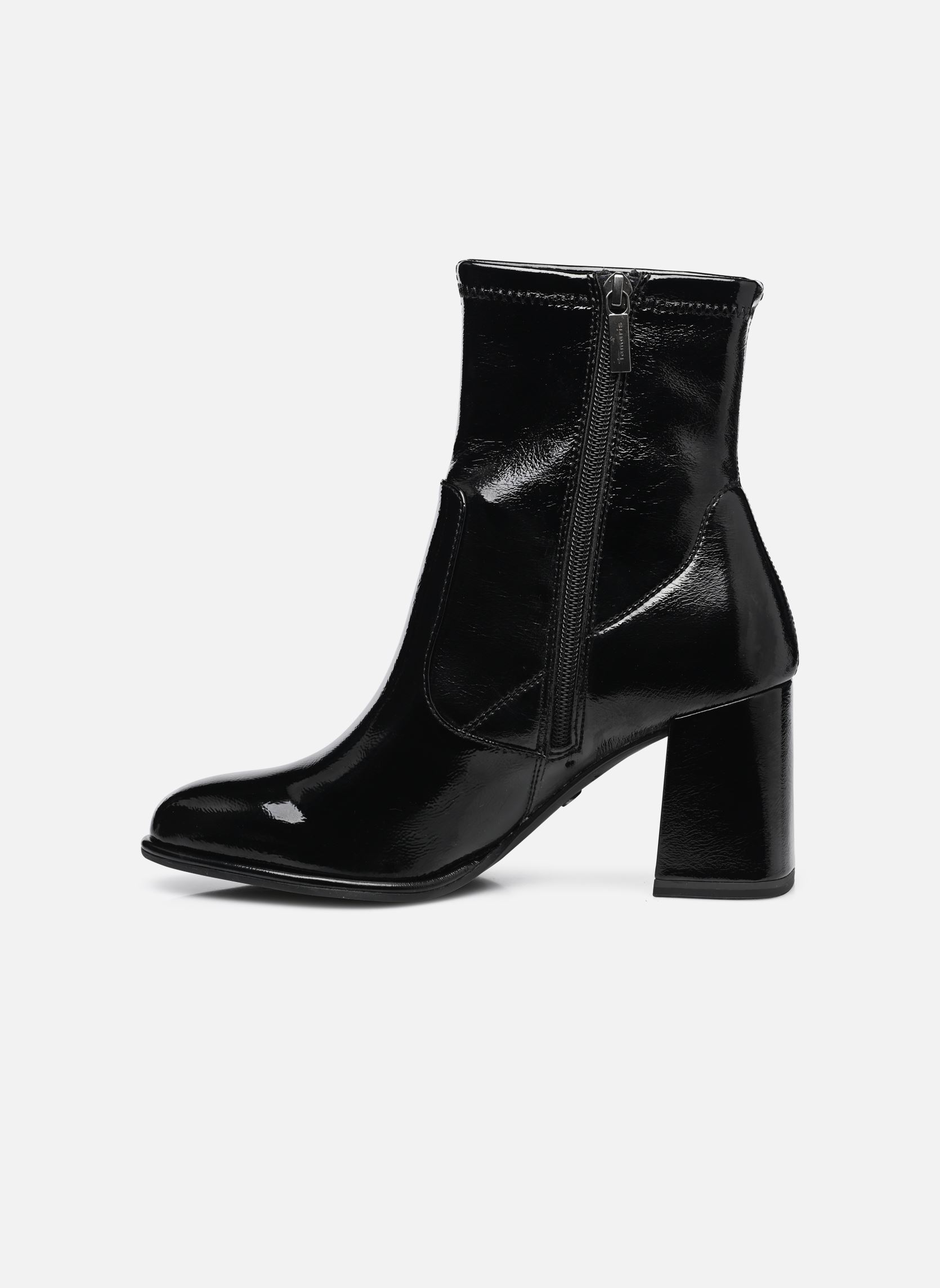 Niedrige Ankle Boots 25357-41 damen schwarz Tamaris Niedrige Ankle Boots 25357-41 damen schwarz BLACK PATENT