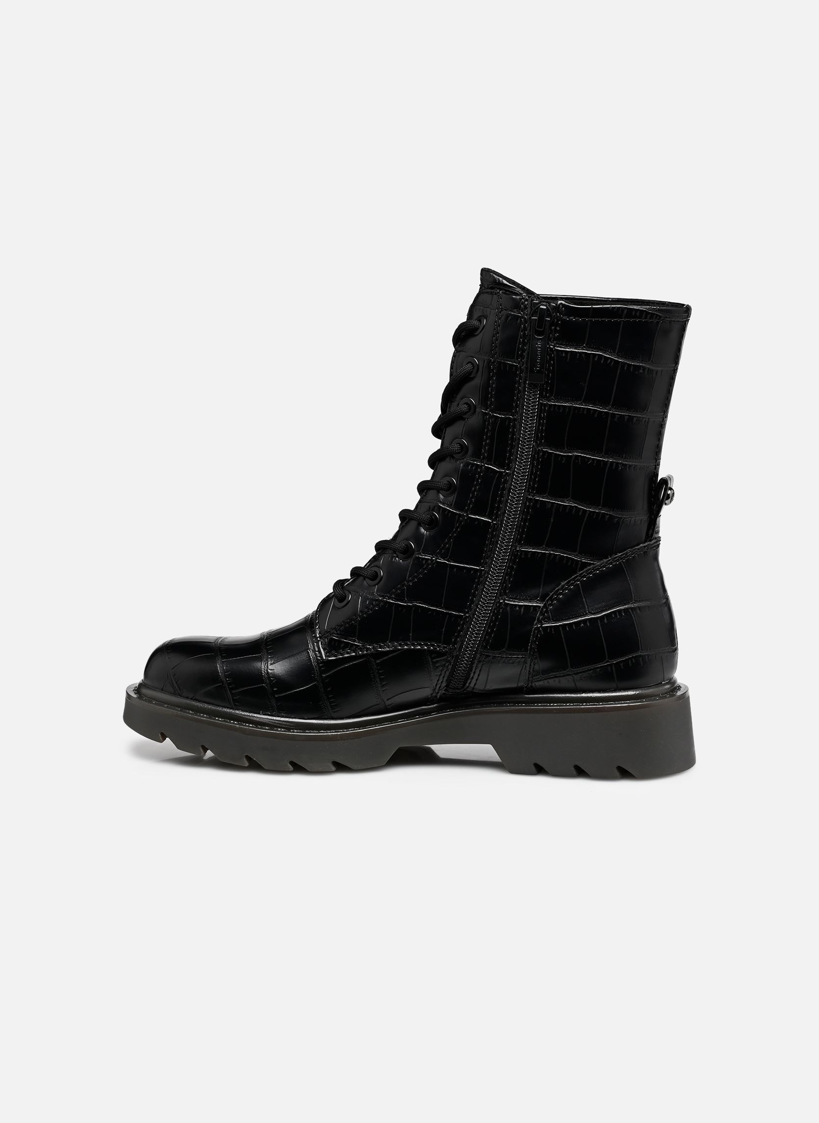 Veterlaarsjes 25908-41 dames zwart Tamaris Veterlaarsjes 25908-41 dames zwart BLACK CROCO