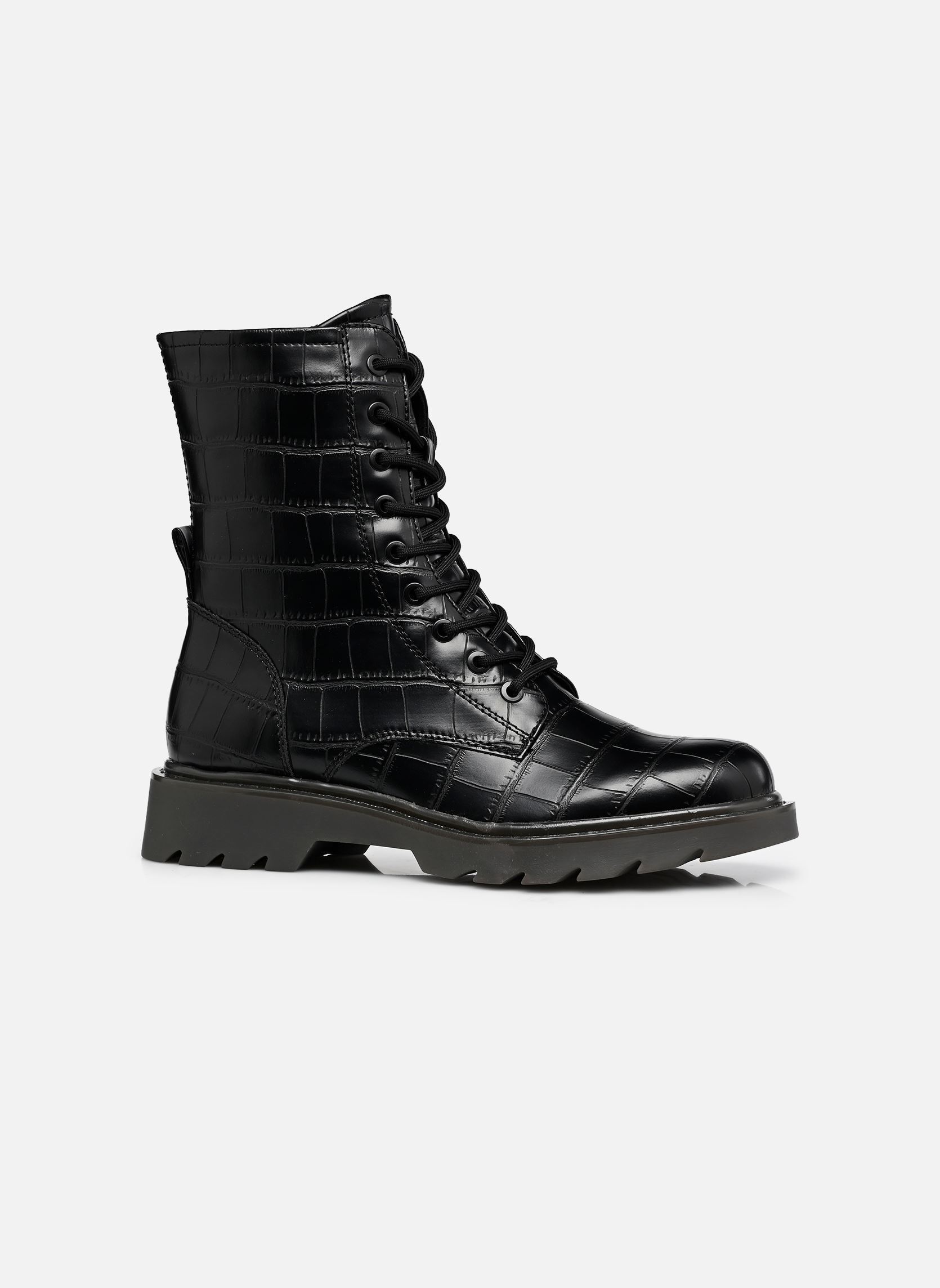 Veterlaarsjes 25908-41 dames zwart Tamaris Veterlaarsjes 25908-41 dames zwart BLACK CROCO