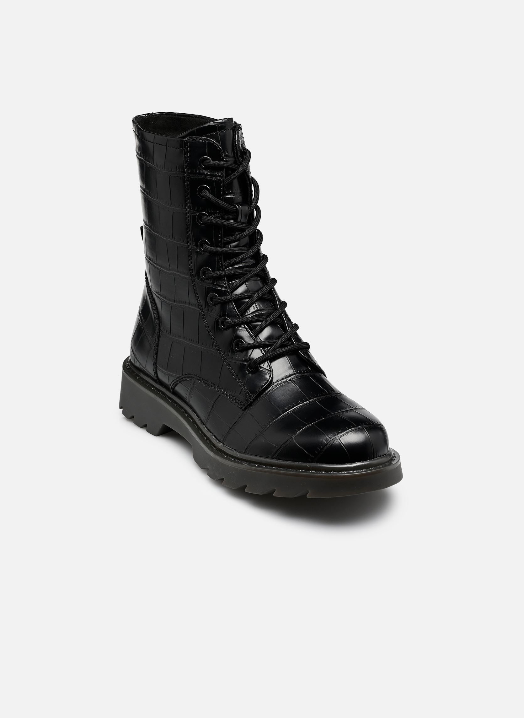Veterlaarsjes 25908-41 dames zwart Tamaris Veterlaarsjes 25908-41 dames zwart BLACK CROCO
