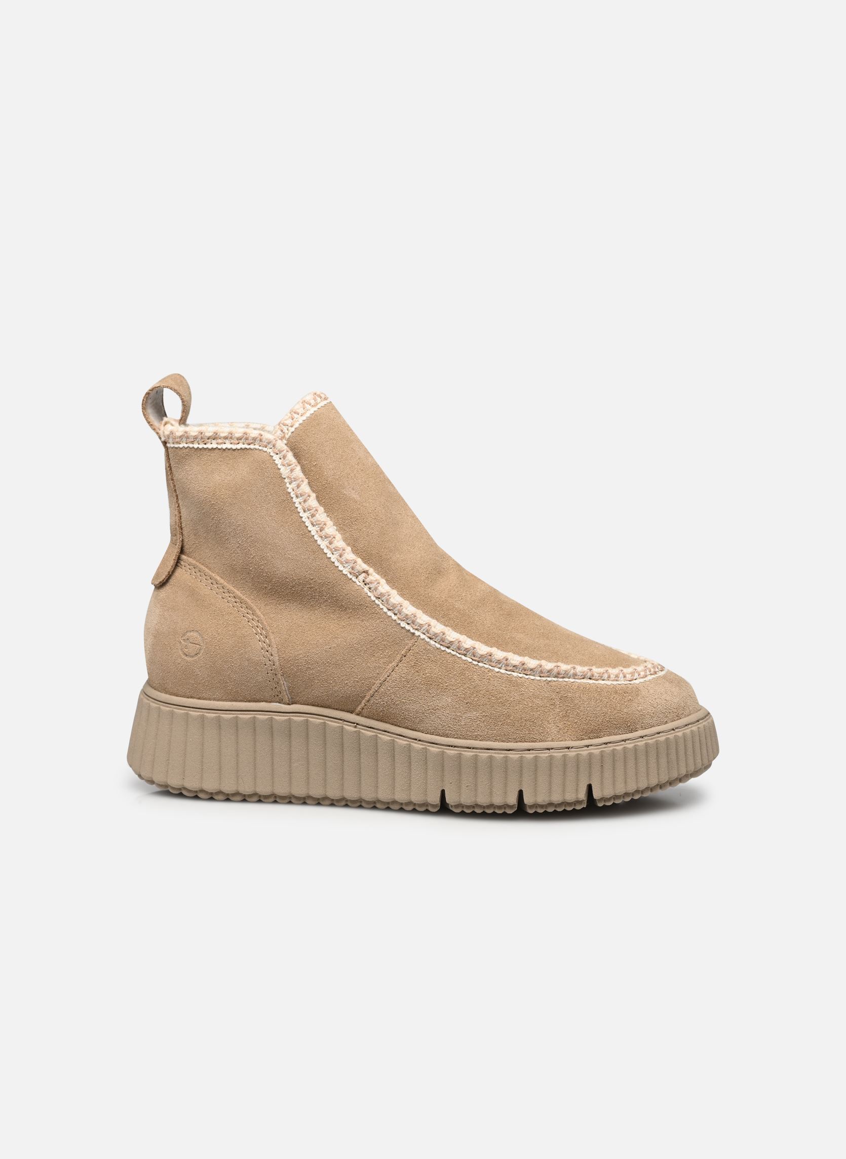 Gevoerde enkellaarsjes 26865-41 dames beige Tamaris Gevoerde enkellaarsjes 26865-41 dames beige BEIGE