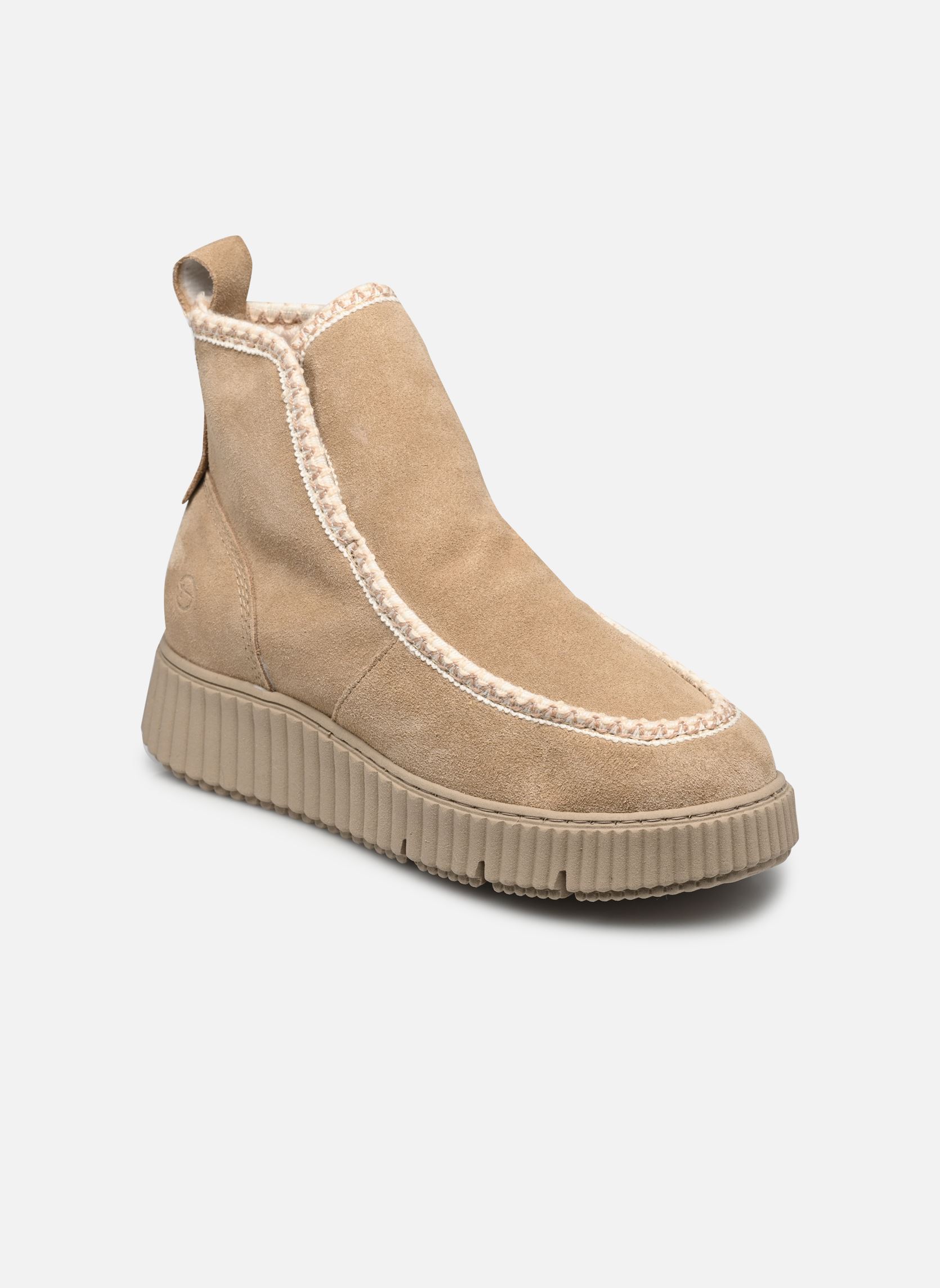 Gevoerde enkellaarsjes 26865-41 dames beige Tamaris Gevoerde enkellaarsjes 26865-41 dames beige BEIGE