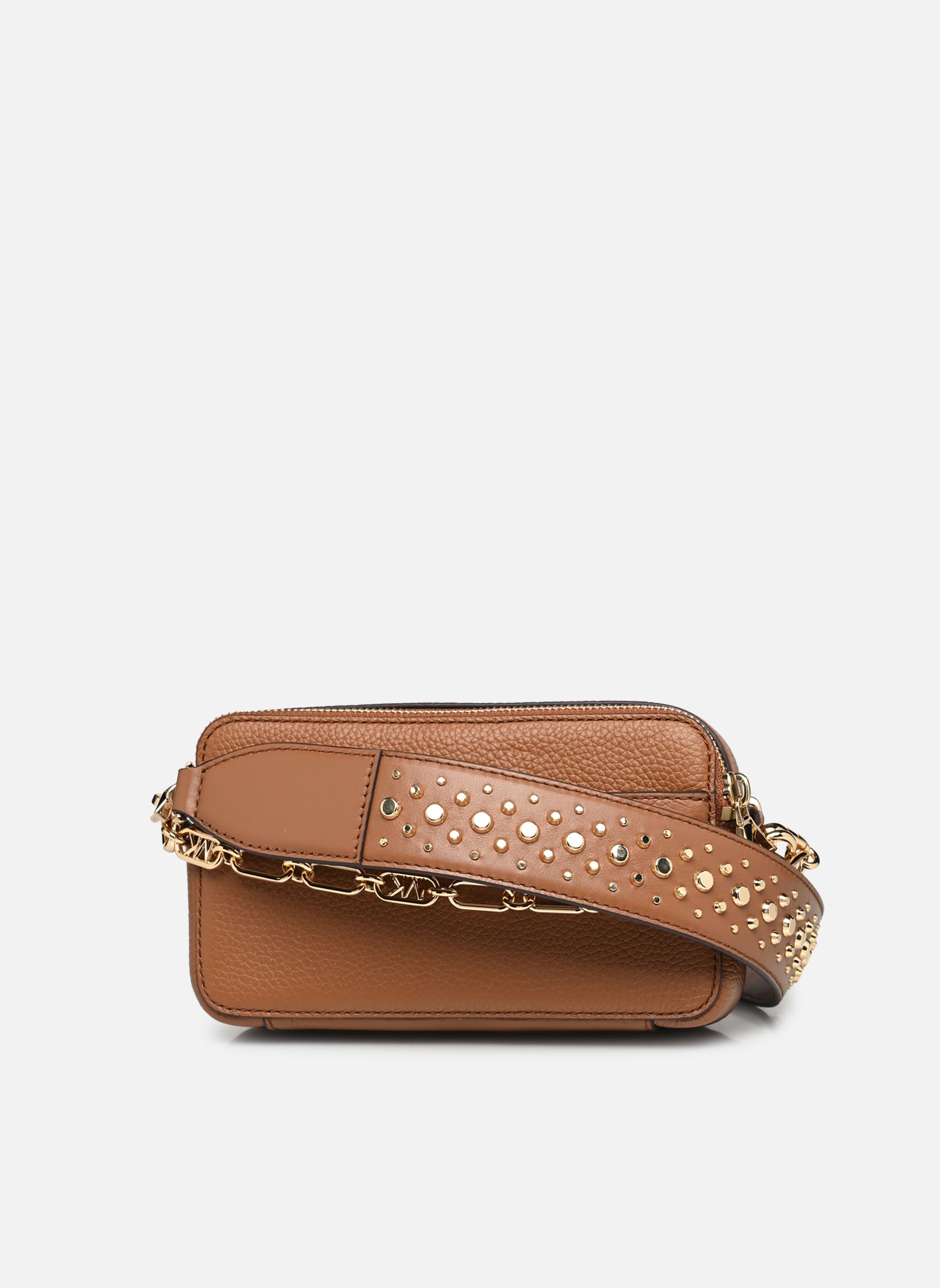 Sacs bandoulière JET SET SM DBL ZP CAMRA femme marron Michael Michael Kors Sacs bandoulière JET SET SM DBL ZP CAMRA femme marron LUGGAGE