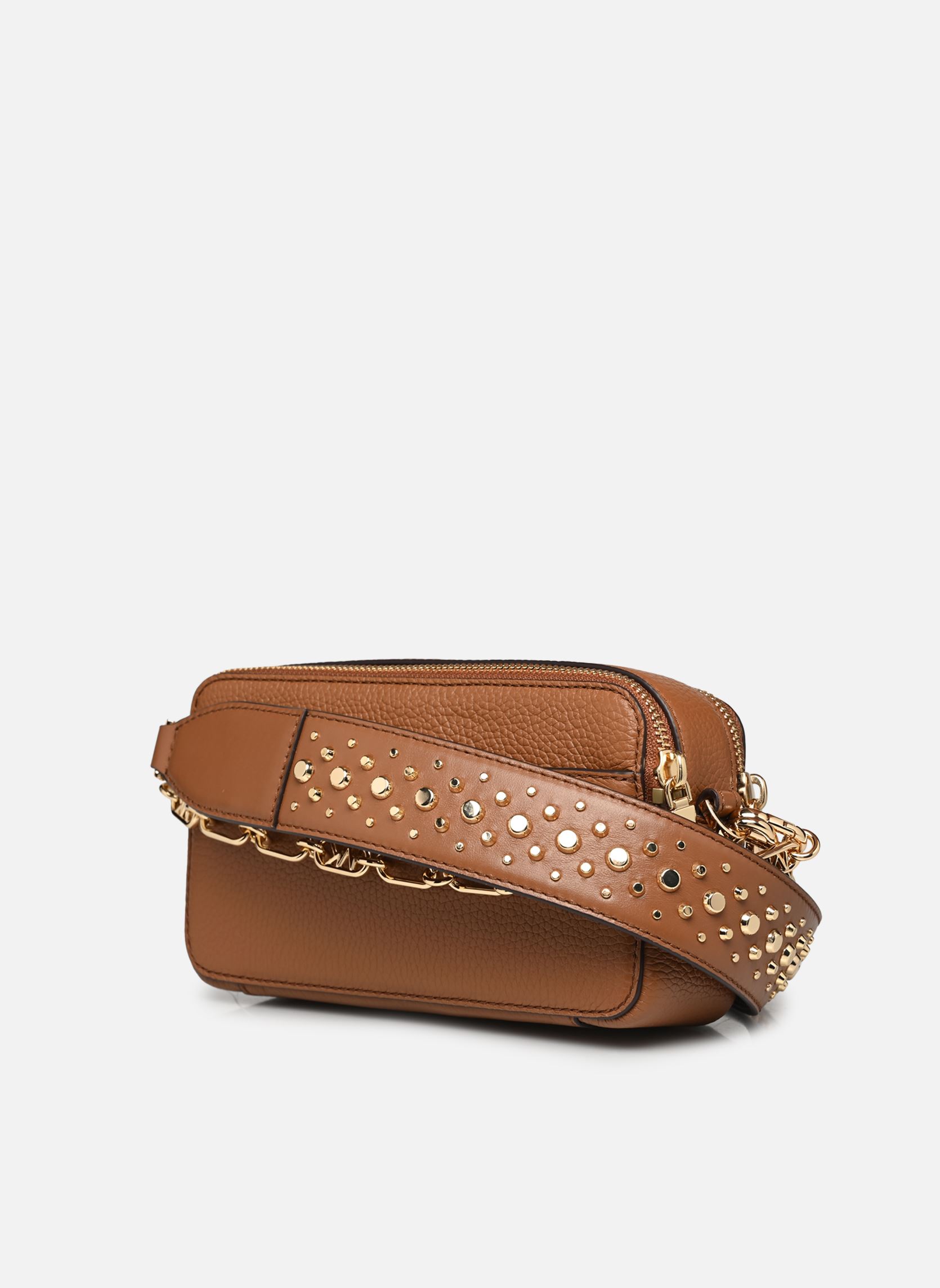 Sacs bandoulière JET SET SM DBL ZP CAMRA femme marron Michael Michael Kors Sacs bandoulière JET SET SM DBL ZP CAMRA femme marron LUGGAGE