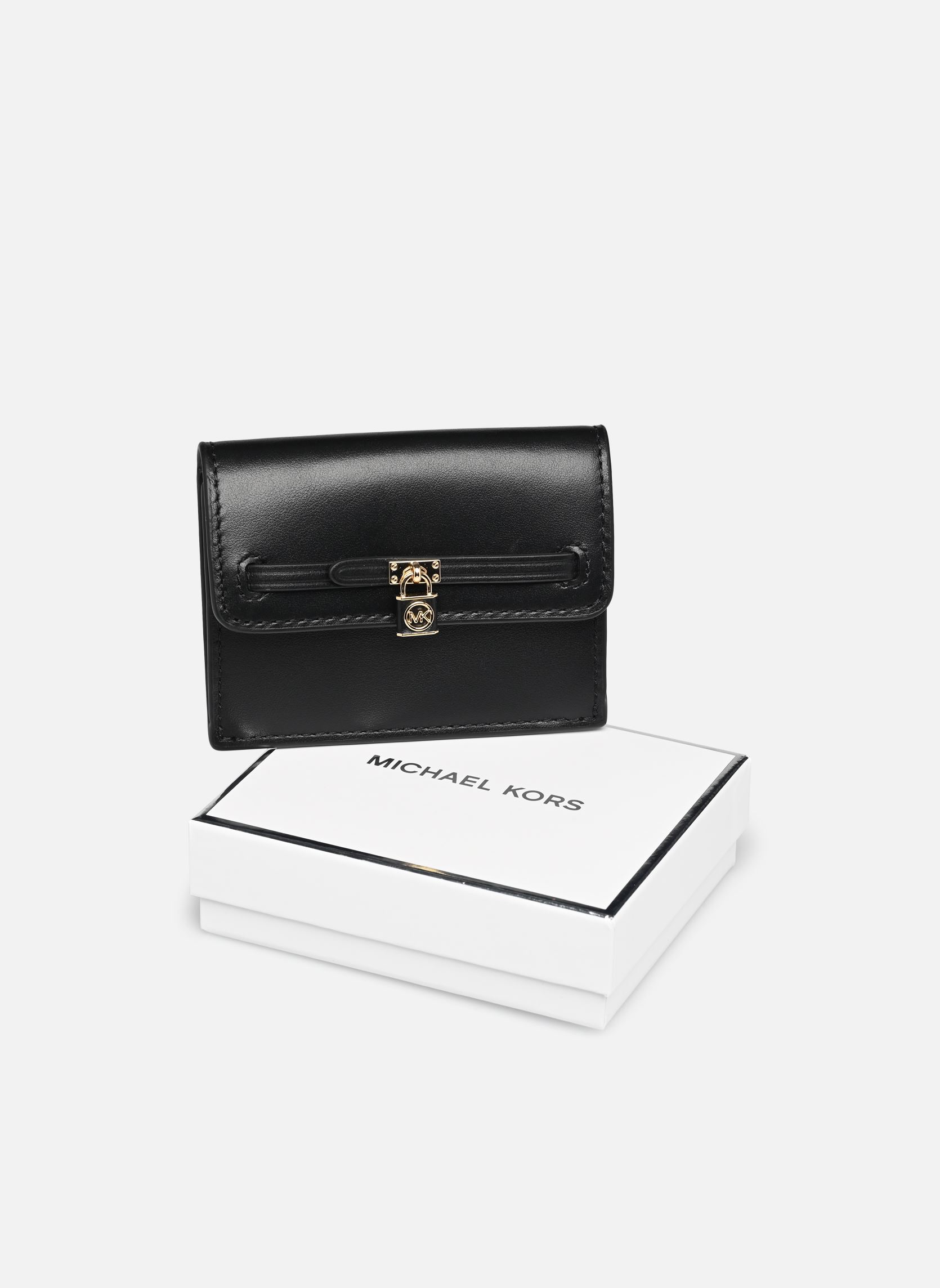 Portamonete HAMILTON LEGACY SM FLAP CARD CASE donna nero Michael Michael Kors Portamonete HAMILTON LEGACY SM FLAP CARD CASE donna nero BLACK
