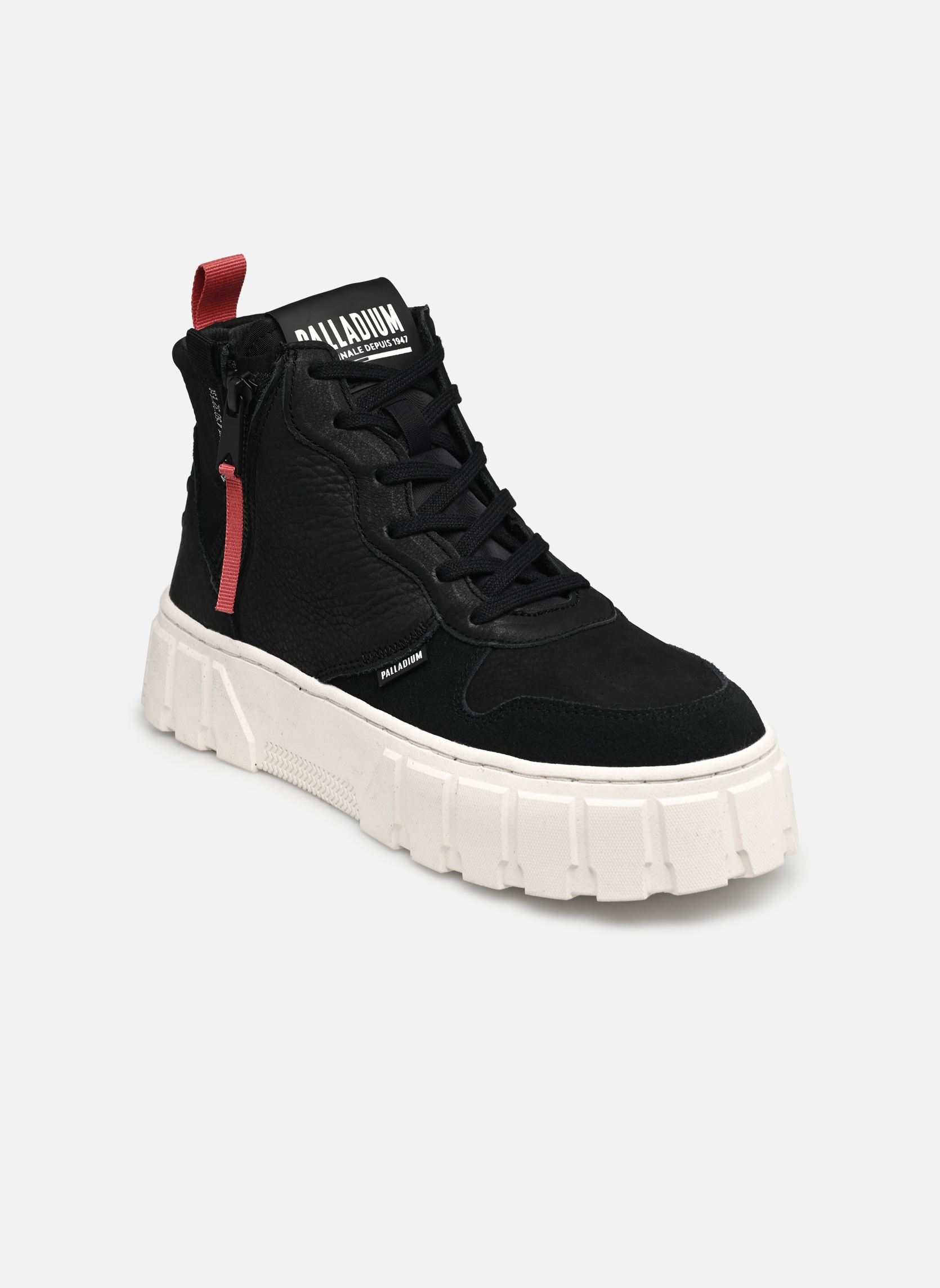 Leinen-Sneaker PALLATOWER OUTZIPLTH damen schwarz Palladium Leinen-Sneaker PALLATOWER OUTZIPLTH damen schwarz BLACK